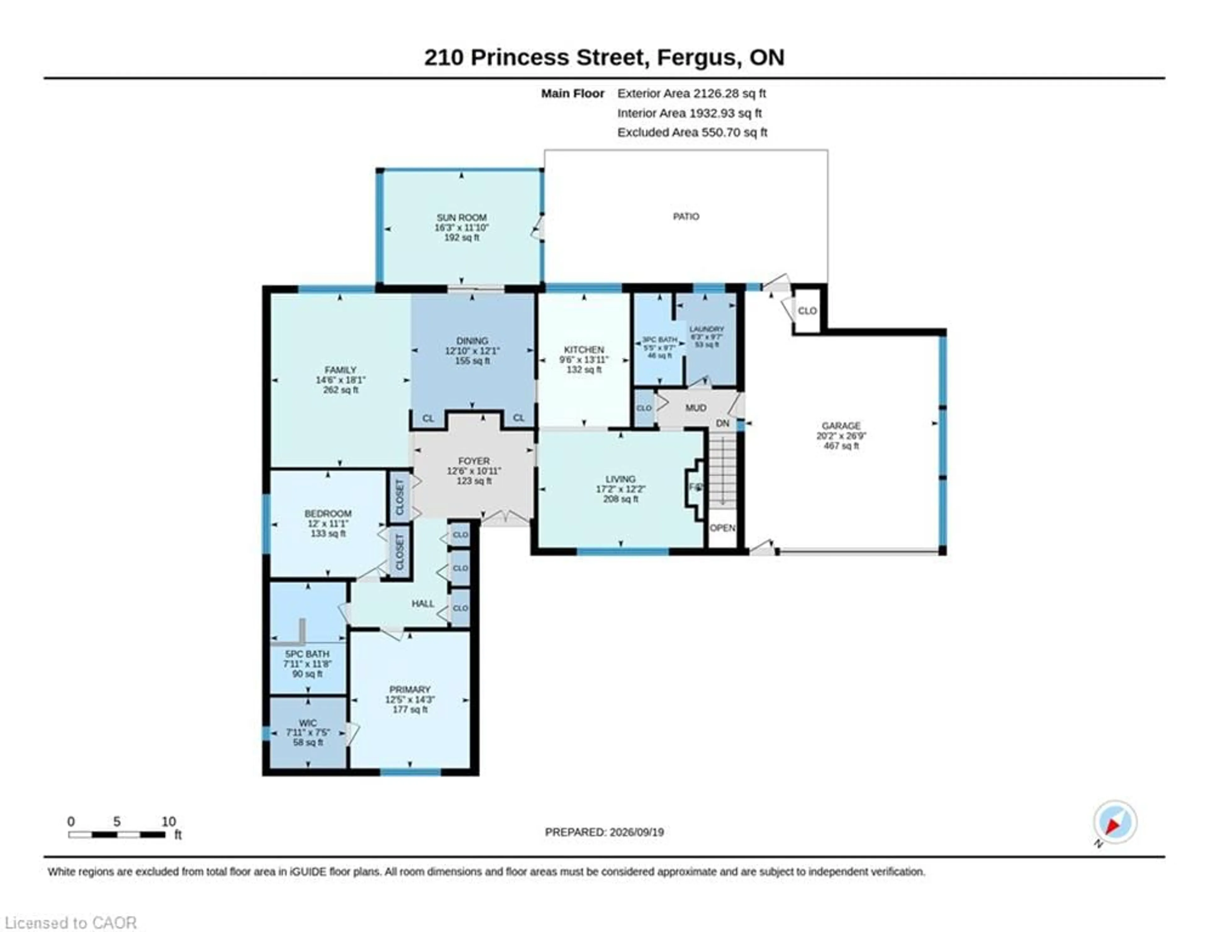 Floor plan for 210 Princess St, Fergus Ontario N1M 1Y3
