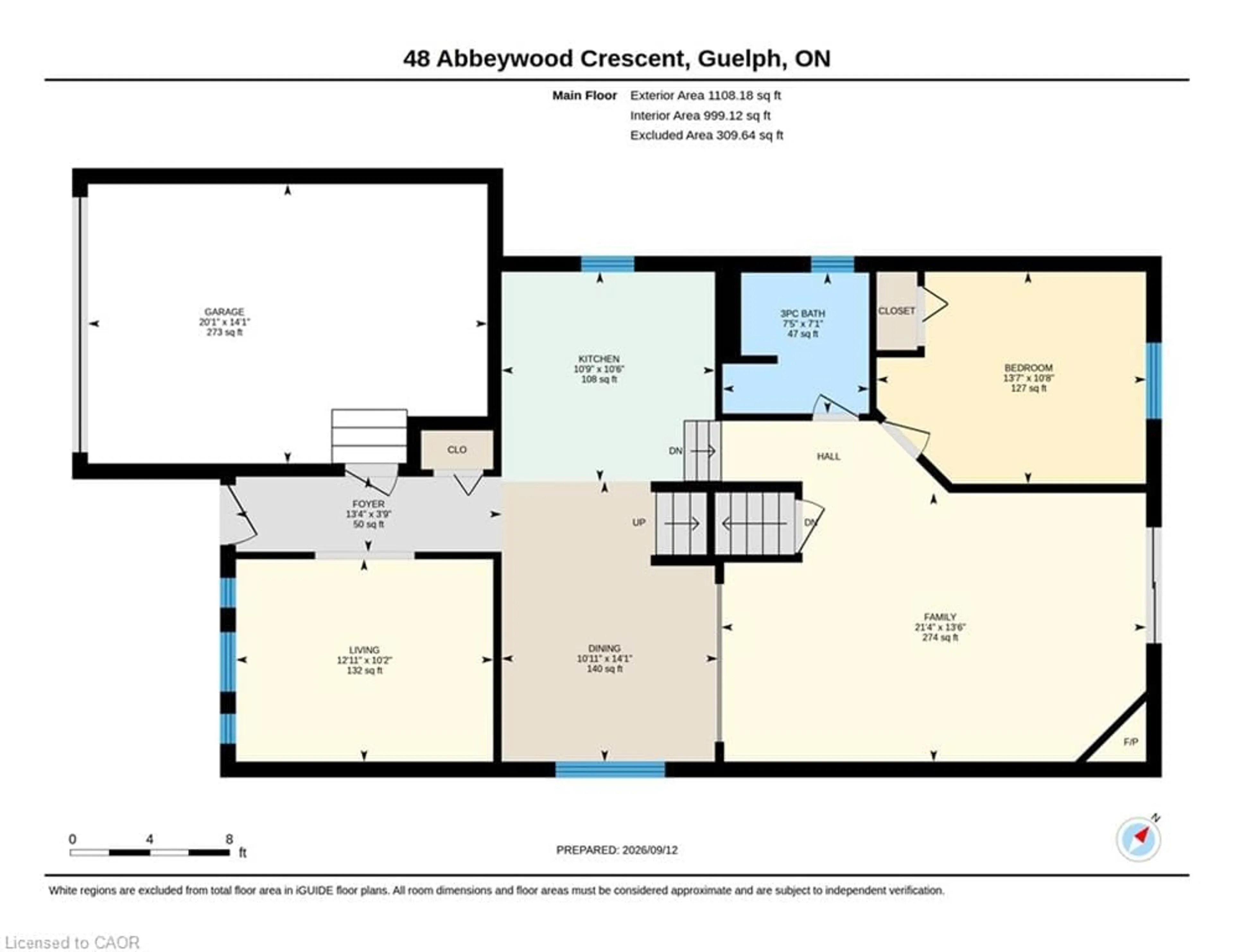 Floor plan for 48 Abbeywood Cres, Guelph Ontario N1K 1V2