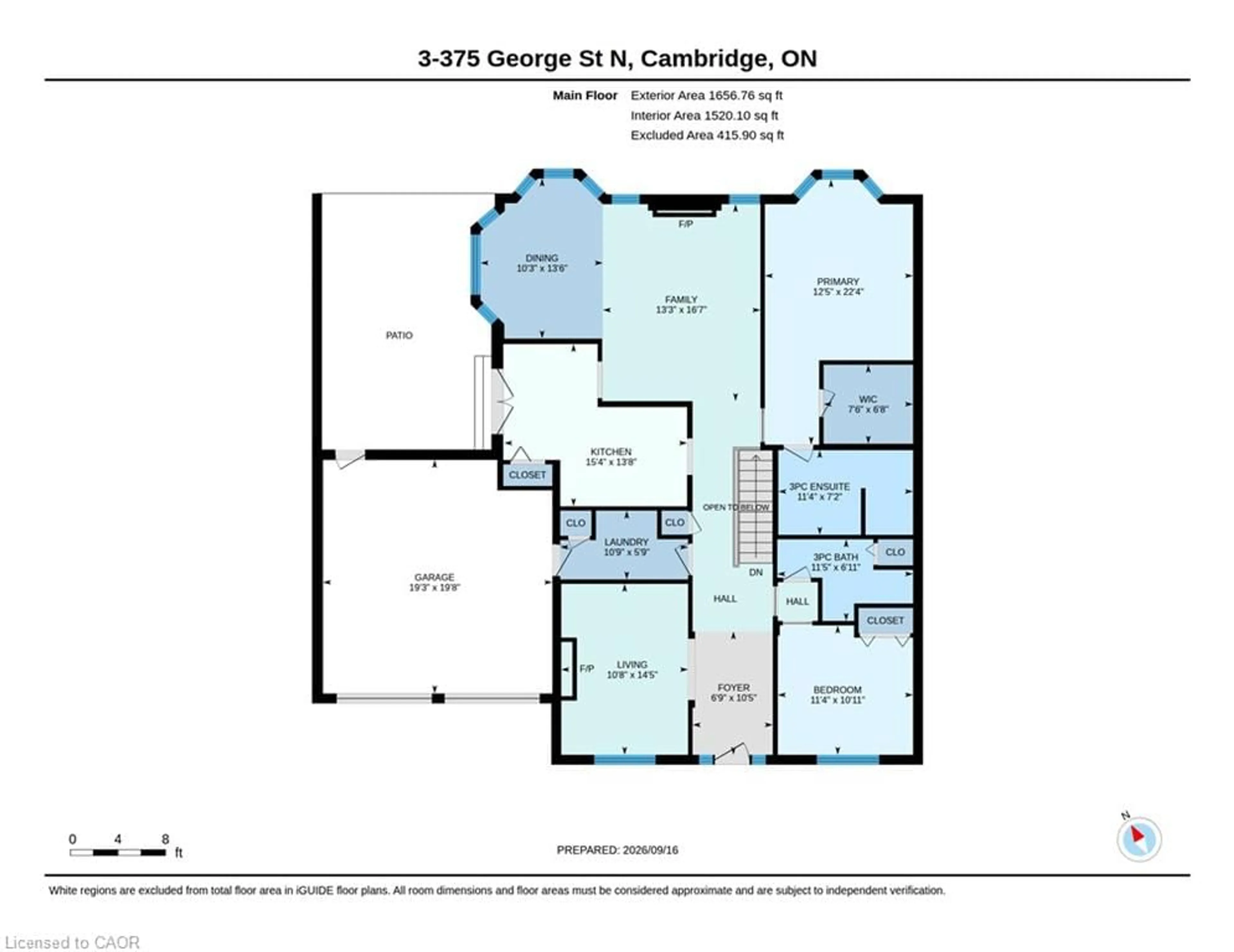 Floor plan for 375 George St #3, Cambridge Ontario N1S 4X4