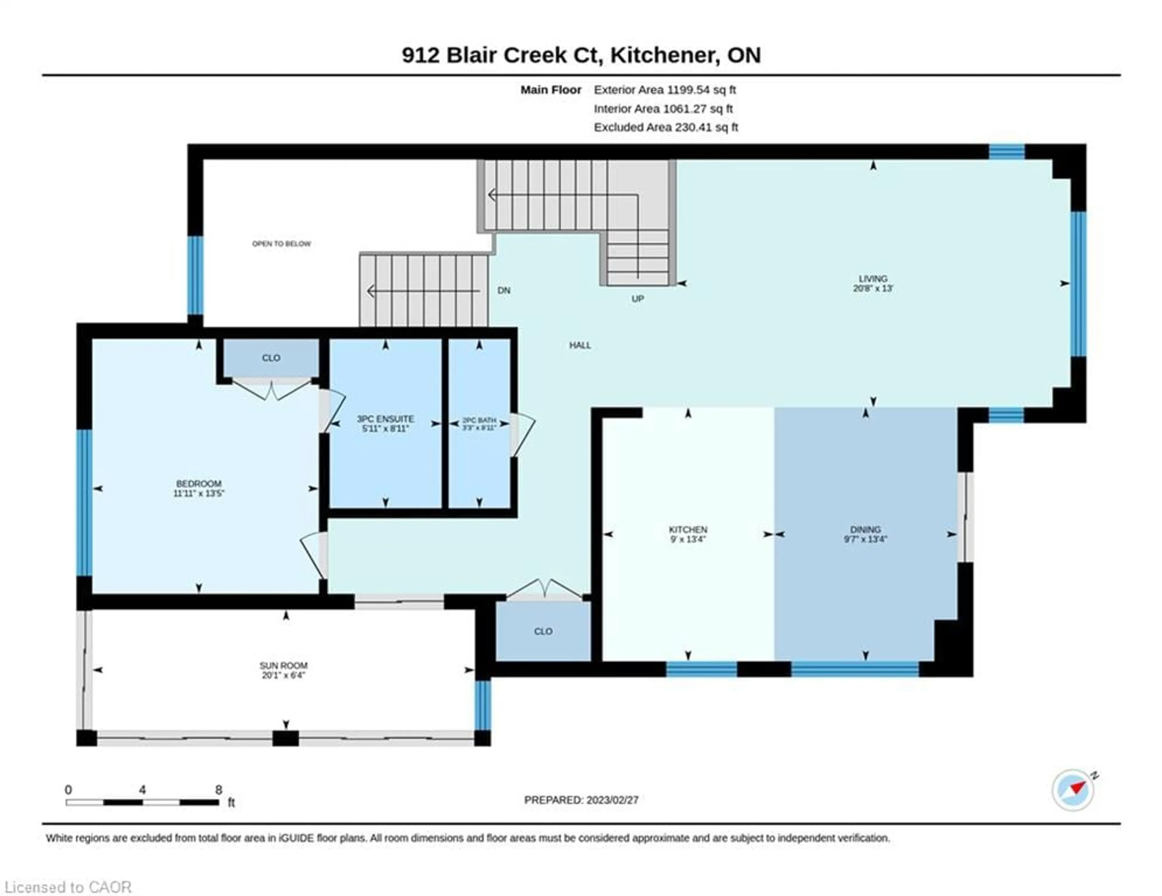 Floor plan for 912 Blair Creek Crt, Kitchener Ontario N2P 0J1