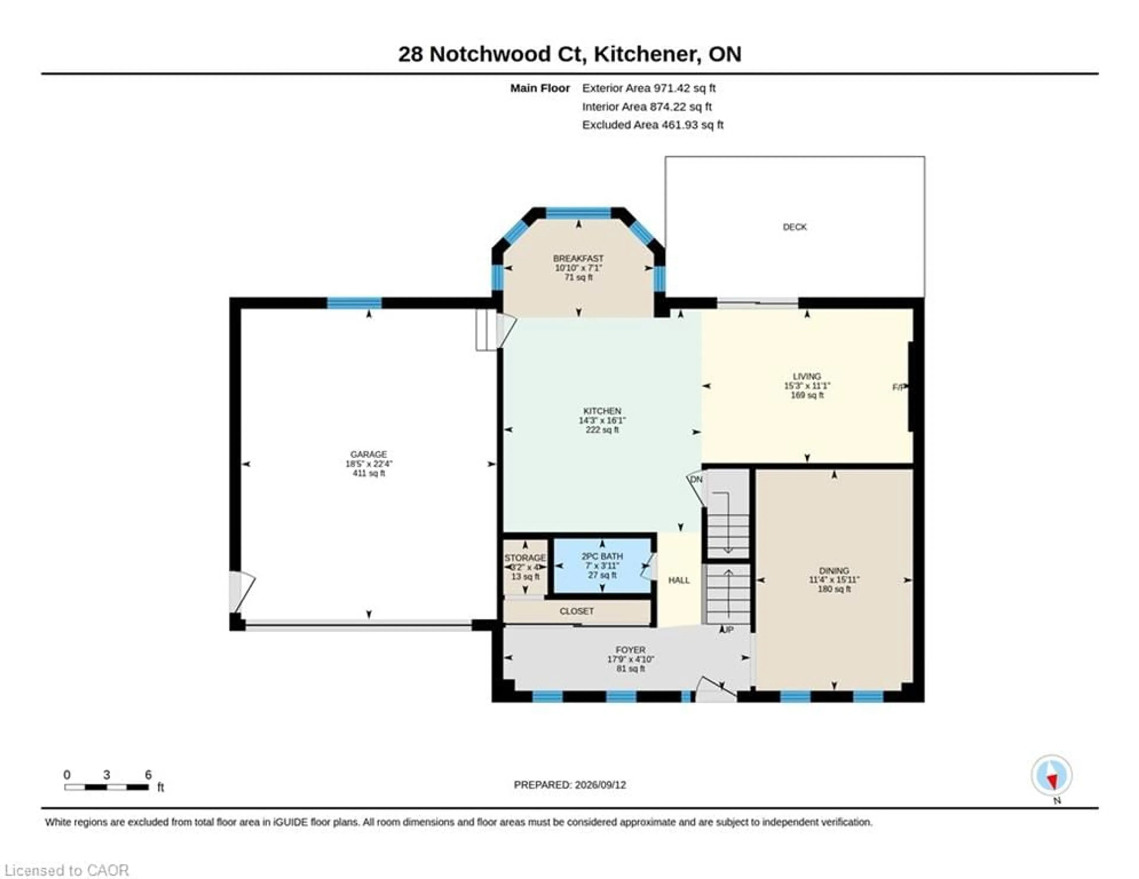 Floor plan for 28 Notchwood Crt, Kitchener Ontario N2A 3L5