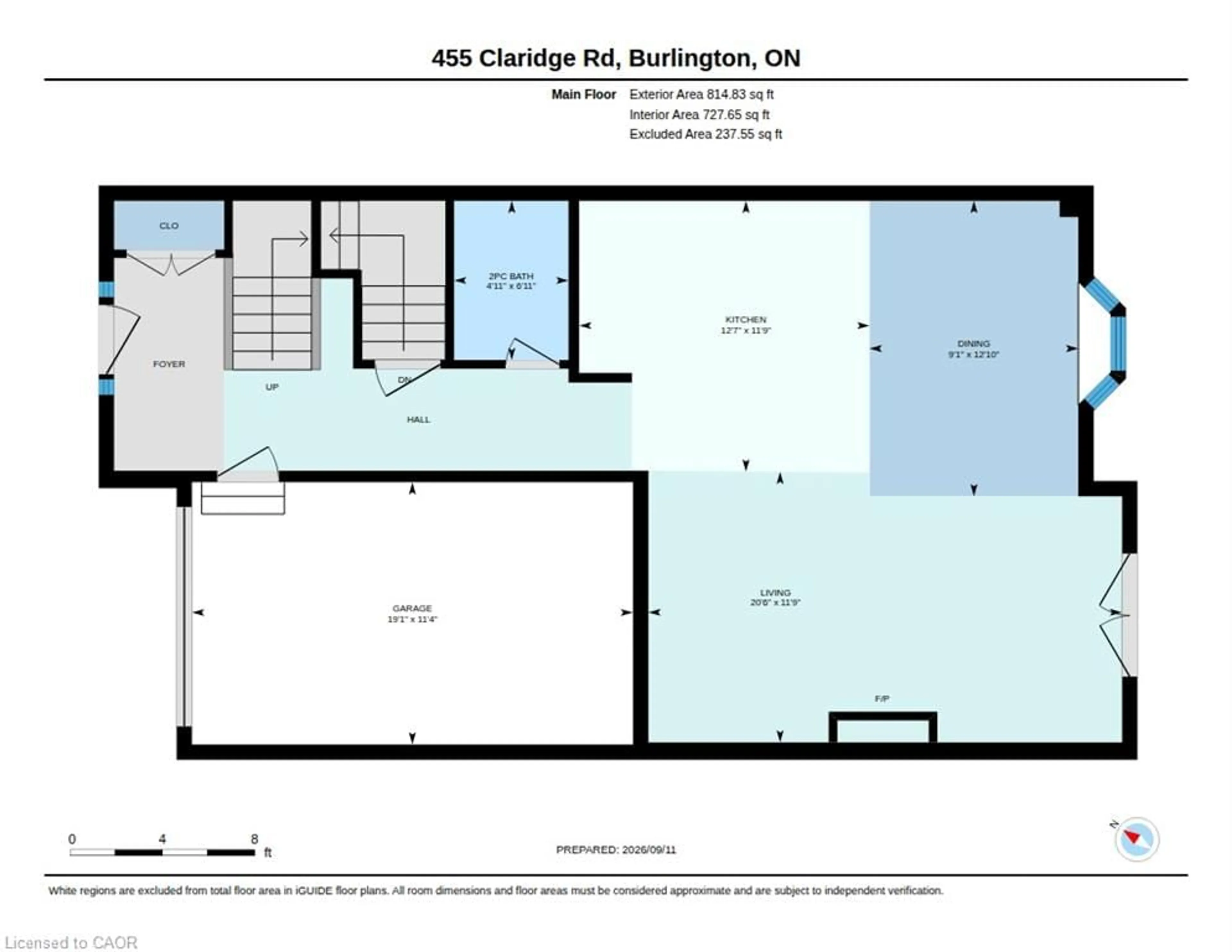 Floor plan for 455 Claridge Rd #7, Burlington Ontario L7N 2S1