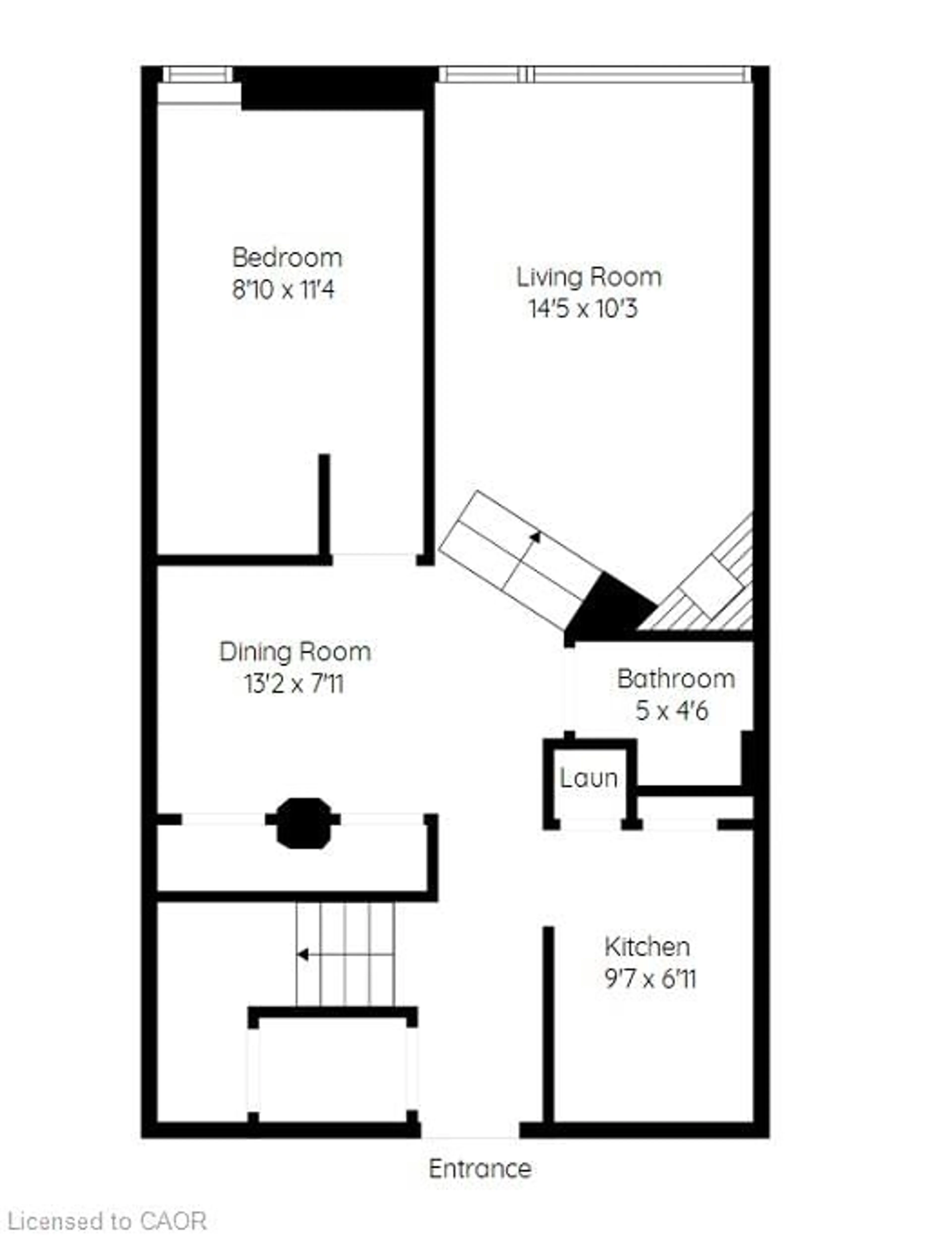 Floor plan for 50 Main St #413, Dundas Ontario L9H 6P8