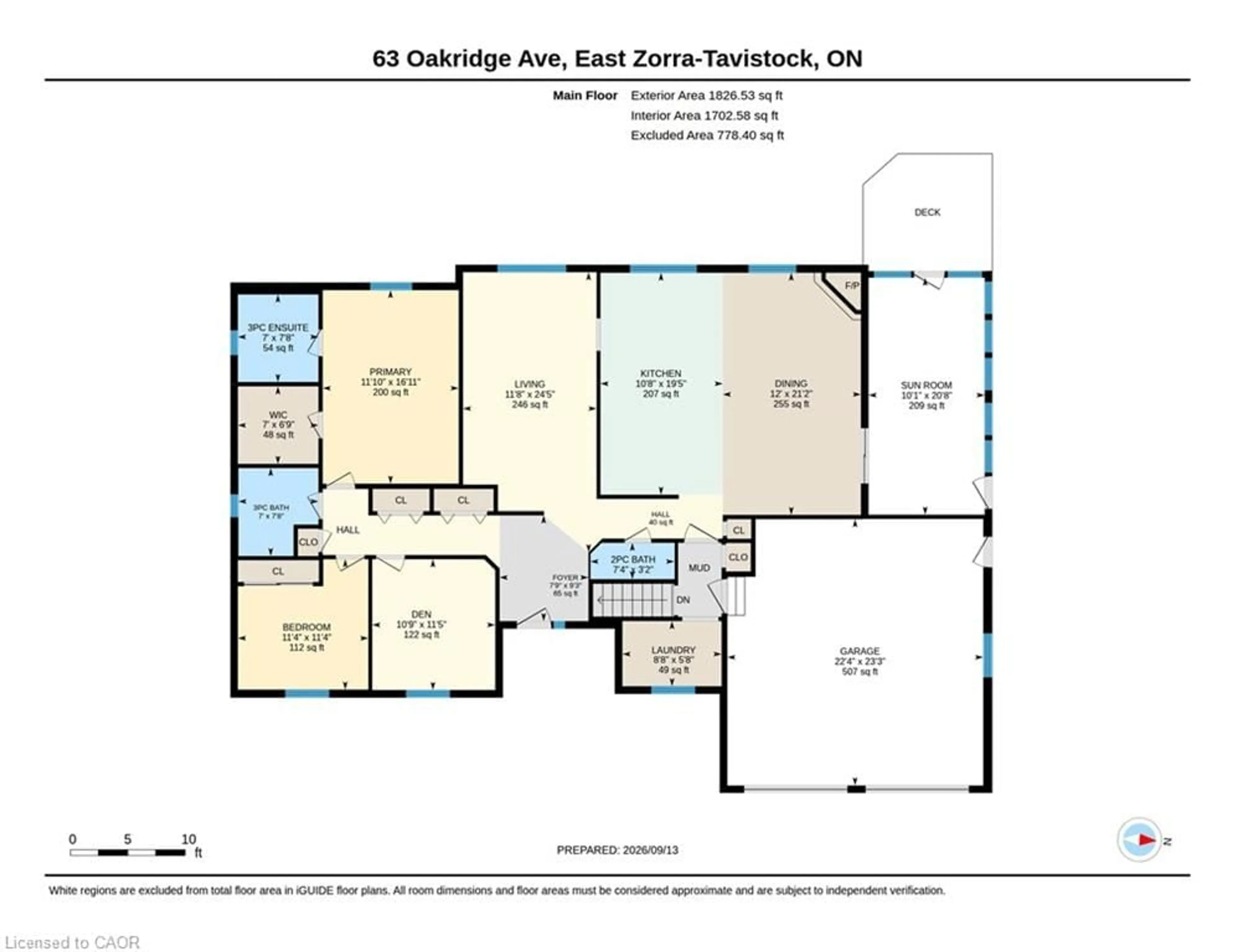 Floor plan for 63 Oakridge Ave, Innerkip Ontario N0J 1M0