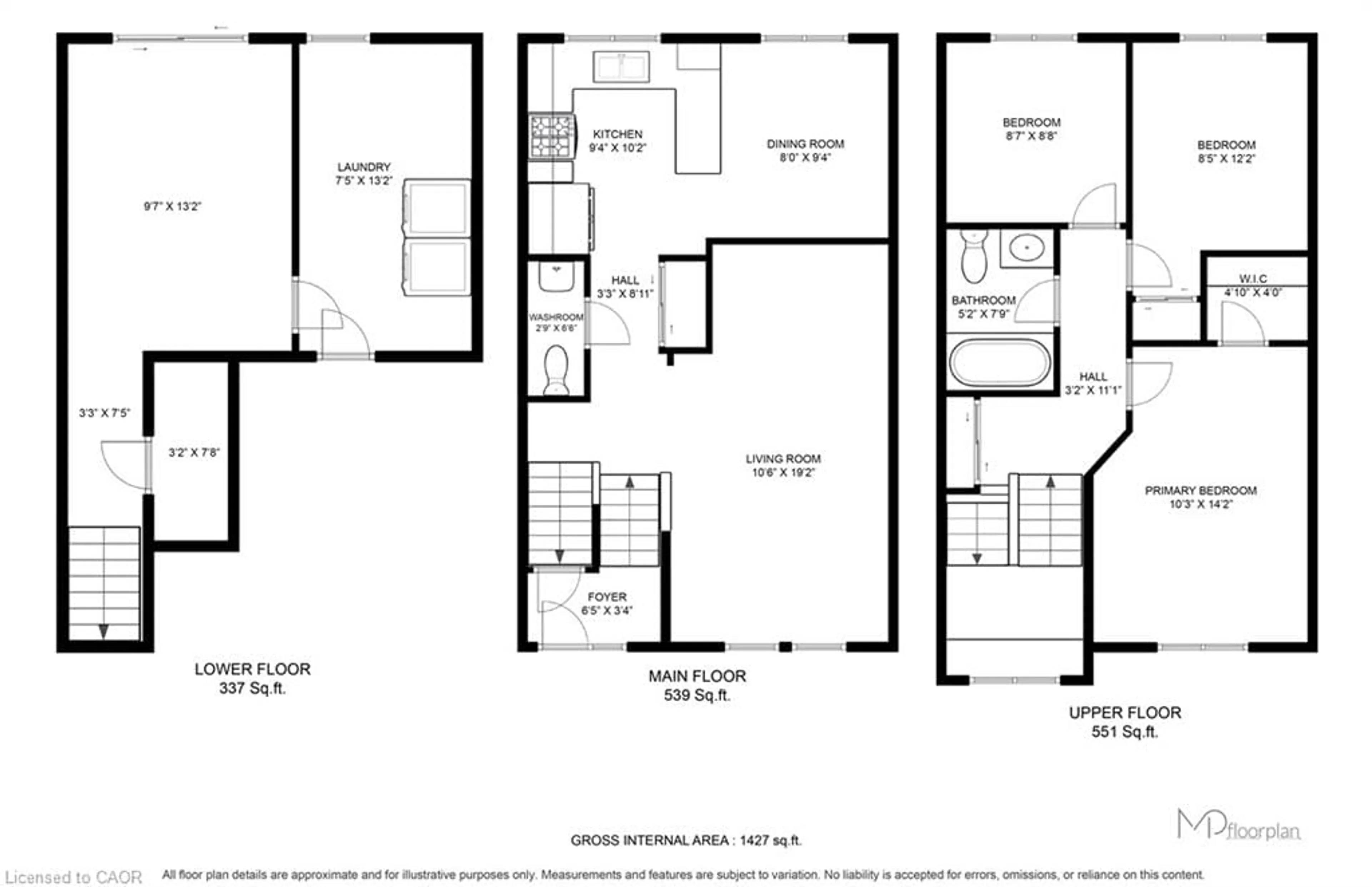 Floor plan for 2413 Coho Way, Oakville Ontario L6M 0G6