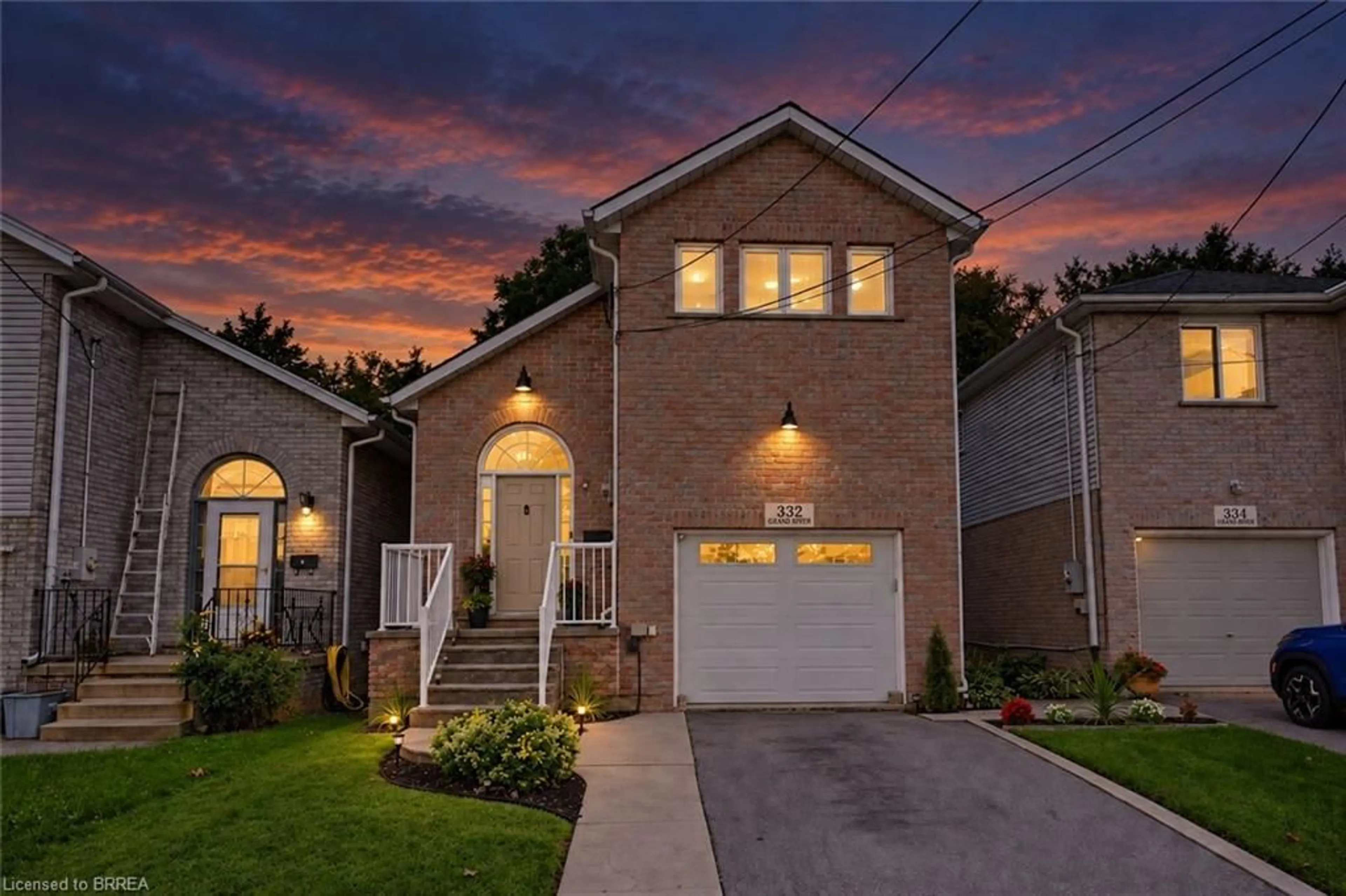 Home with brick exterior material, street for 332 Grand River Ave, Brantford Ontario N3T 4Y8