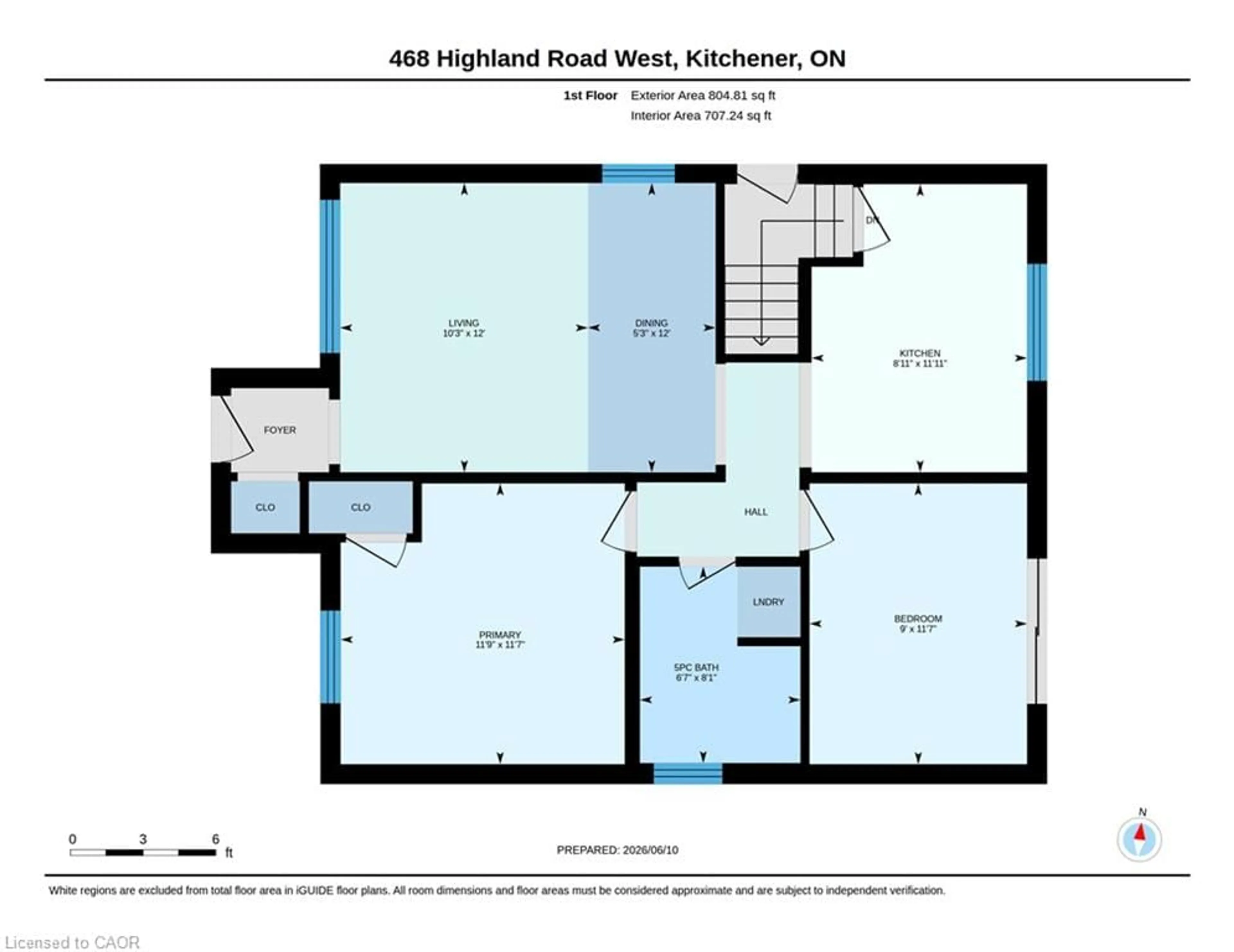 Floor plan for 468 Highland Rd, Kitchener Ontario N2M 3W7