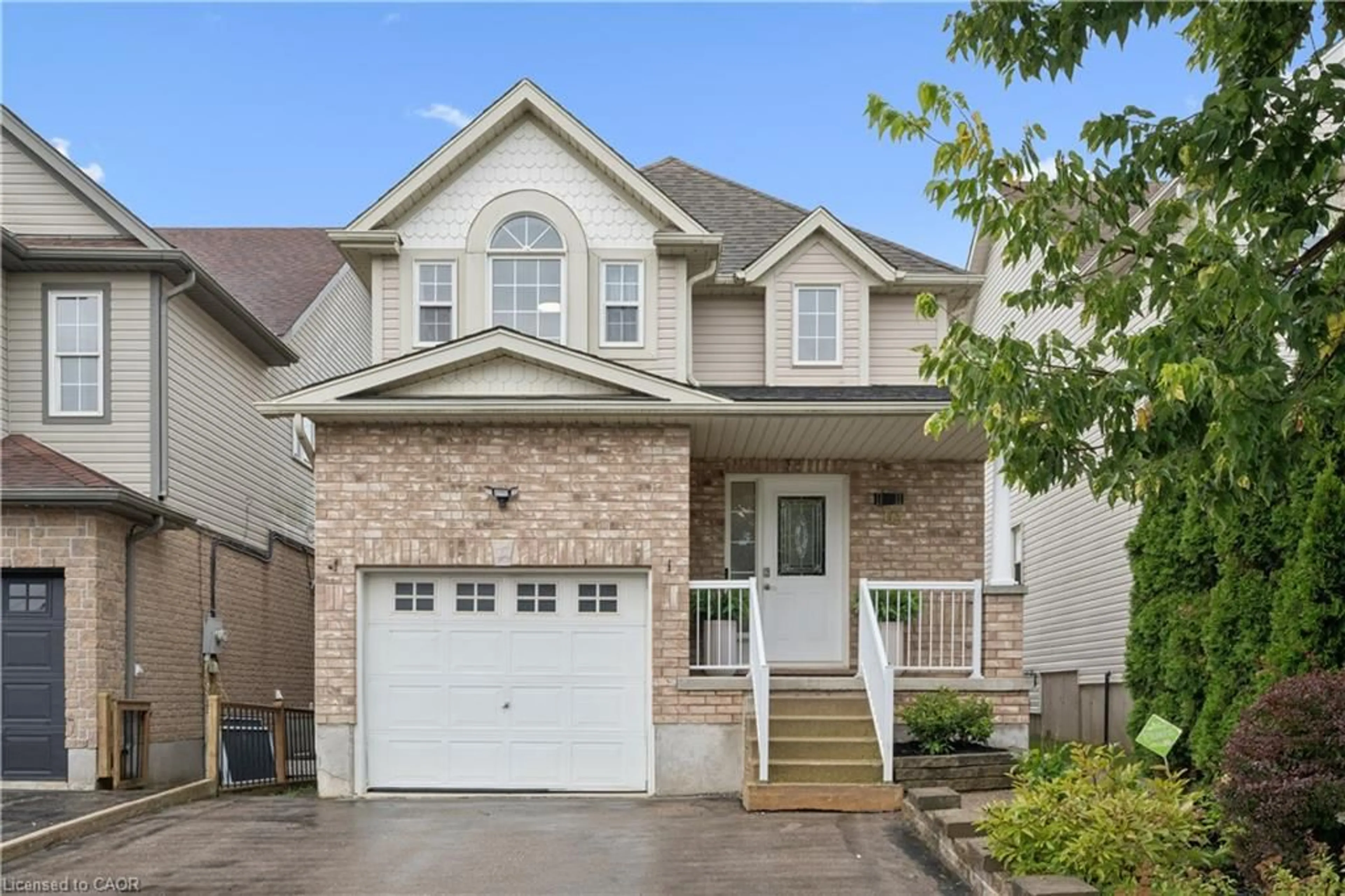 Home with vinyl exterior material, street for 63 Red Clover Cres, Kitchener Ontario N2E 4G8