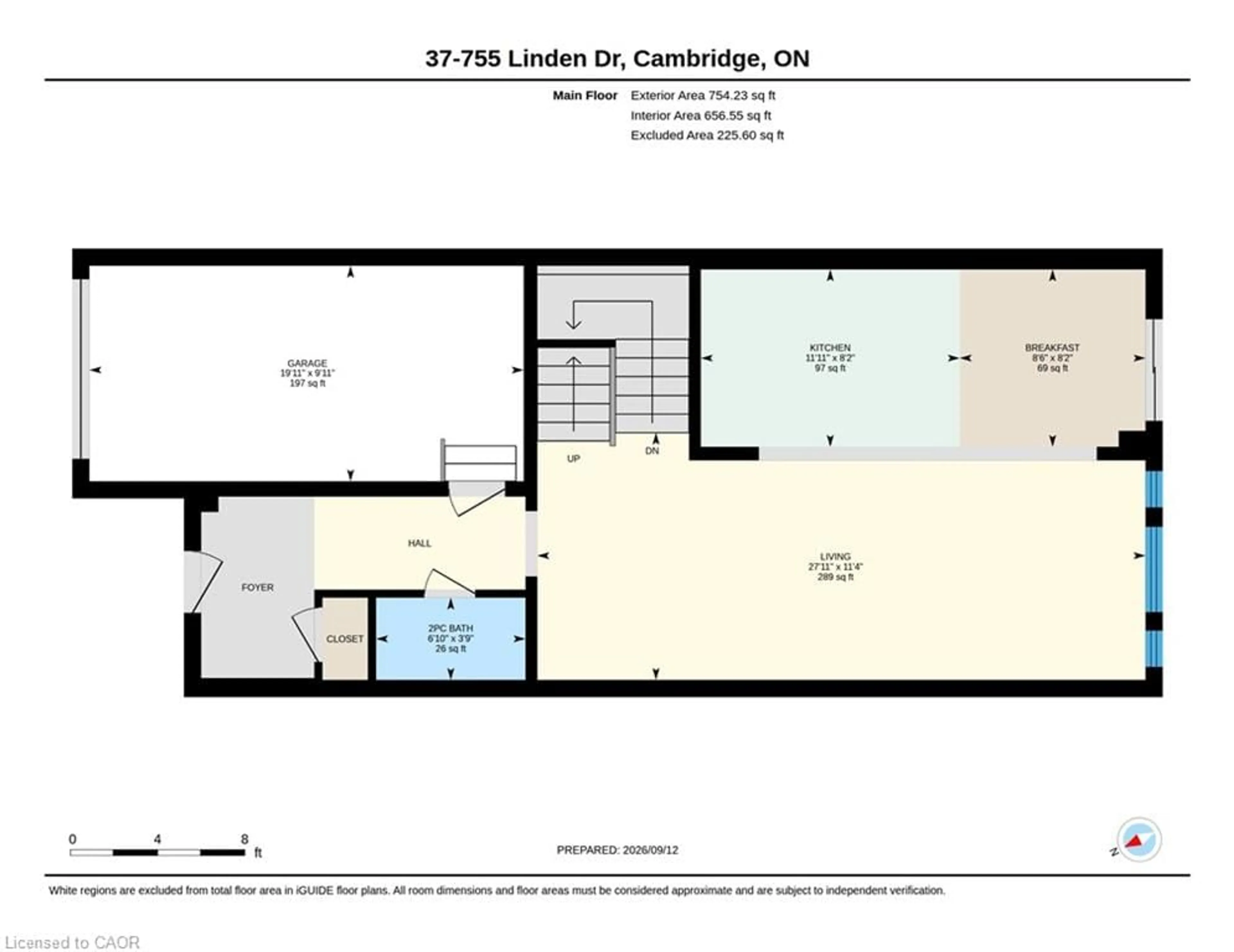 Floor plan for 755 Linden Dr #37, Cambridge Ontario N3H 0E4