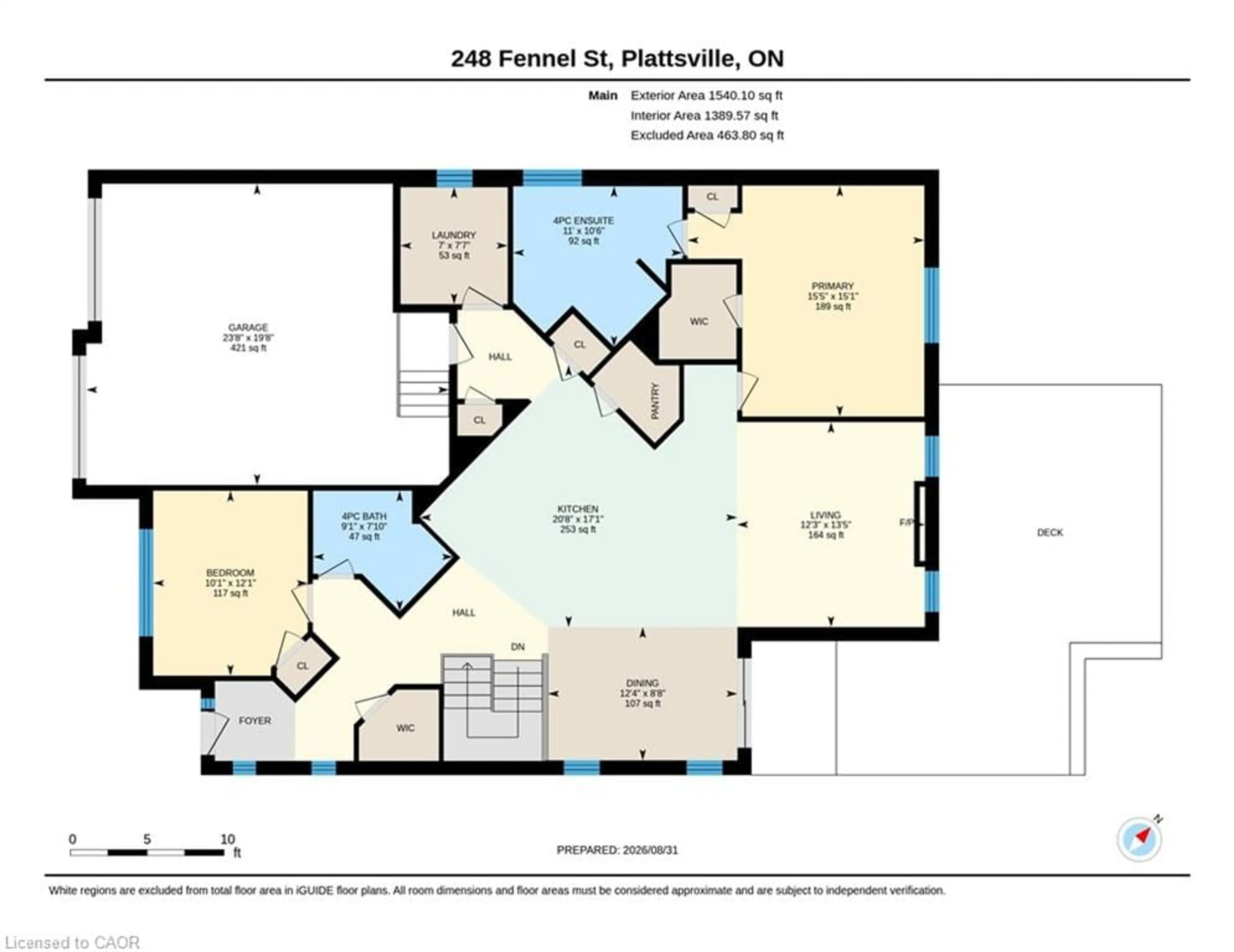 Floor plan for 248 Fennel St, Plattsville Ontario N0J 1S0