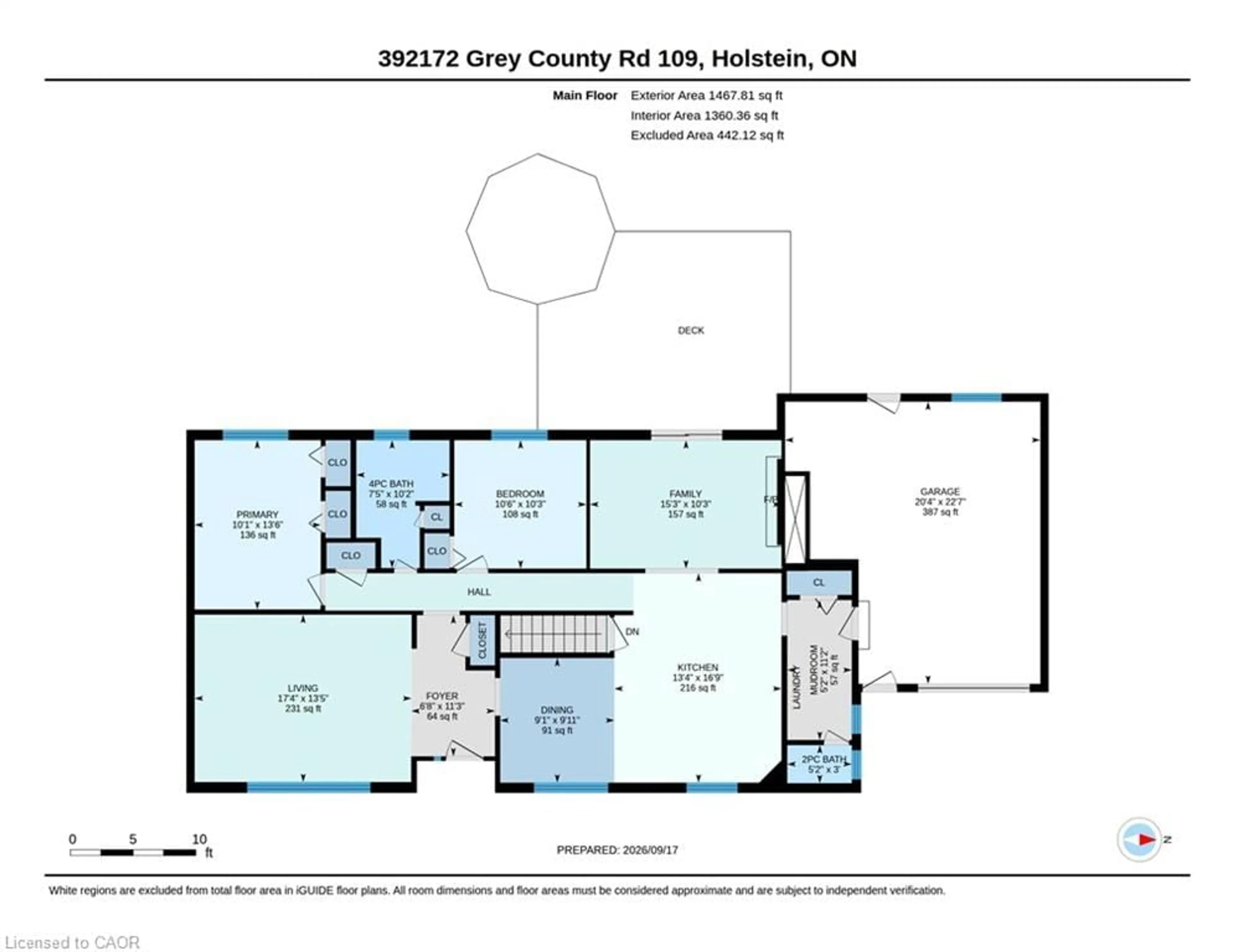 Floor plan for 392172 Grey Rd 109, Holstein Ontario N0G 2A0