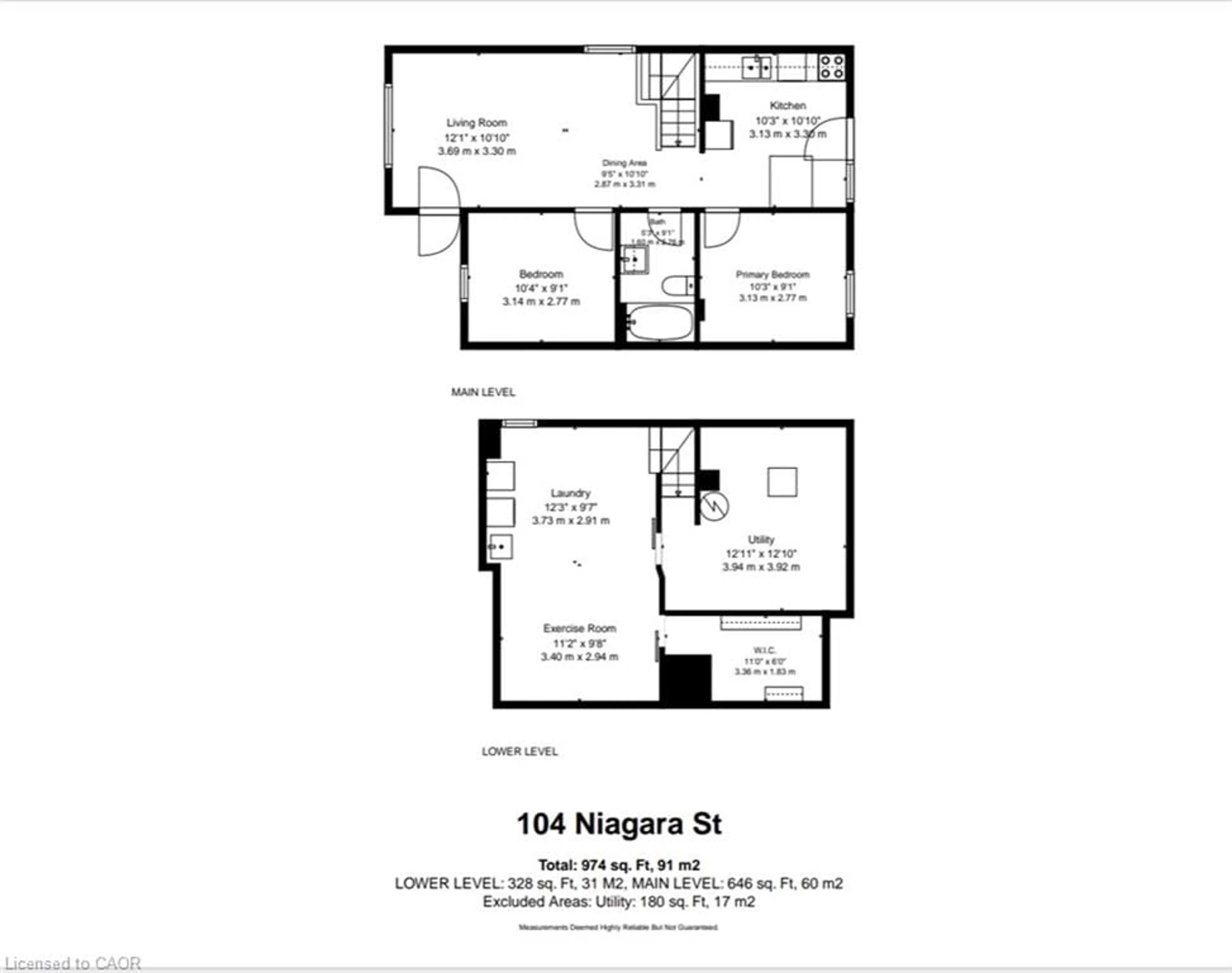 Floor plan for 104 Niagara St, Hamilton Ontario L8L 6A7