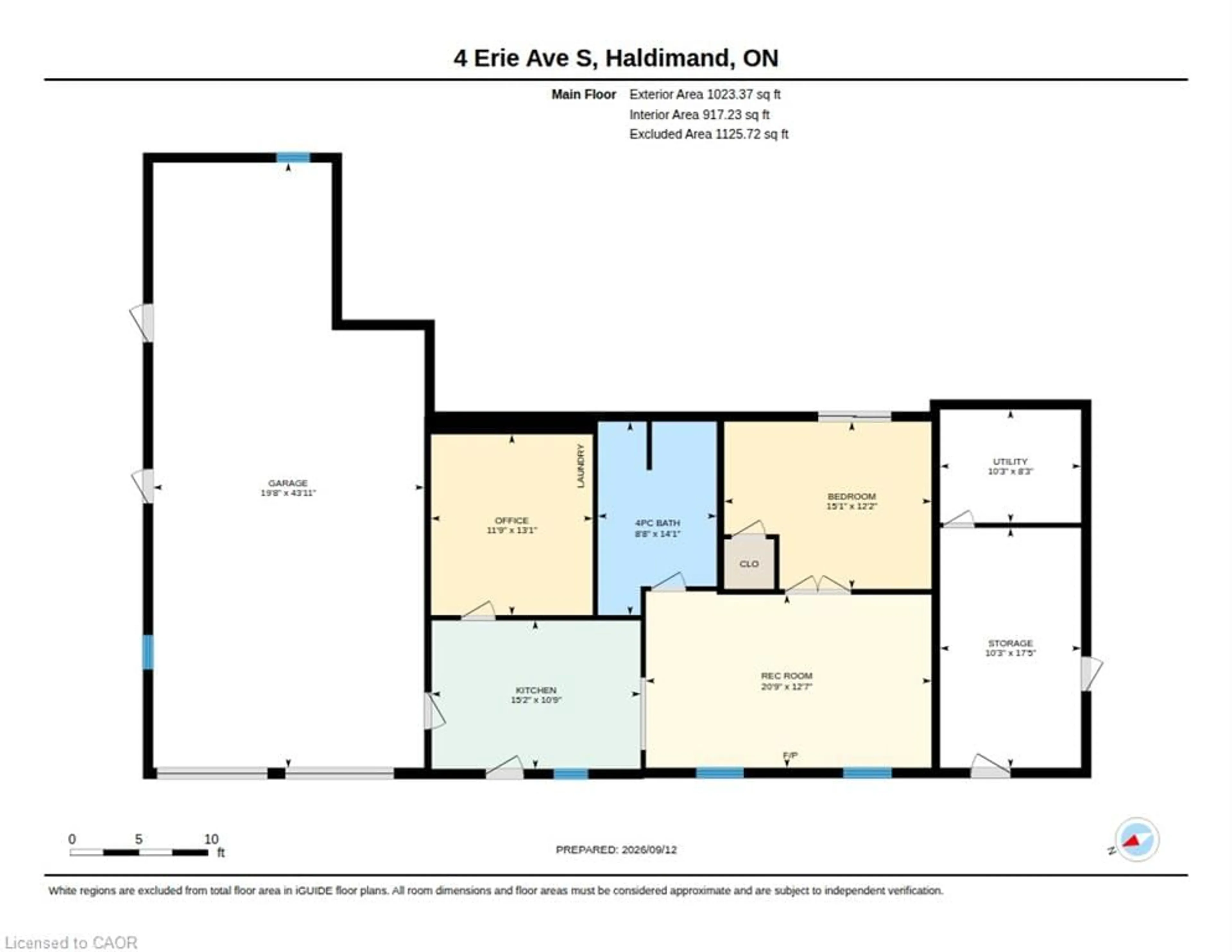 Floor plan for 4 Erie Ave, Fisherville Ontario N0A 1G0
