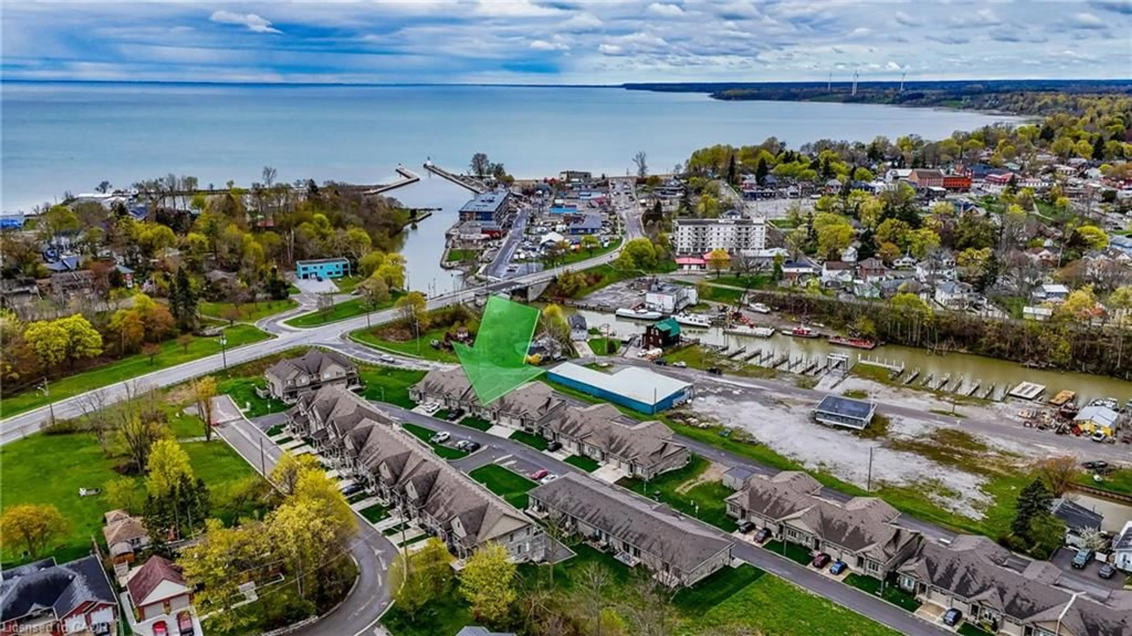 A pic from outside/outdoor area/front of a property/back of a property/a pic from drone, water/lake/river/ocean view for 5 Old Hamilton Rd #7, Port Dover Ontario N0A 1N7