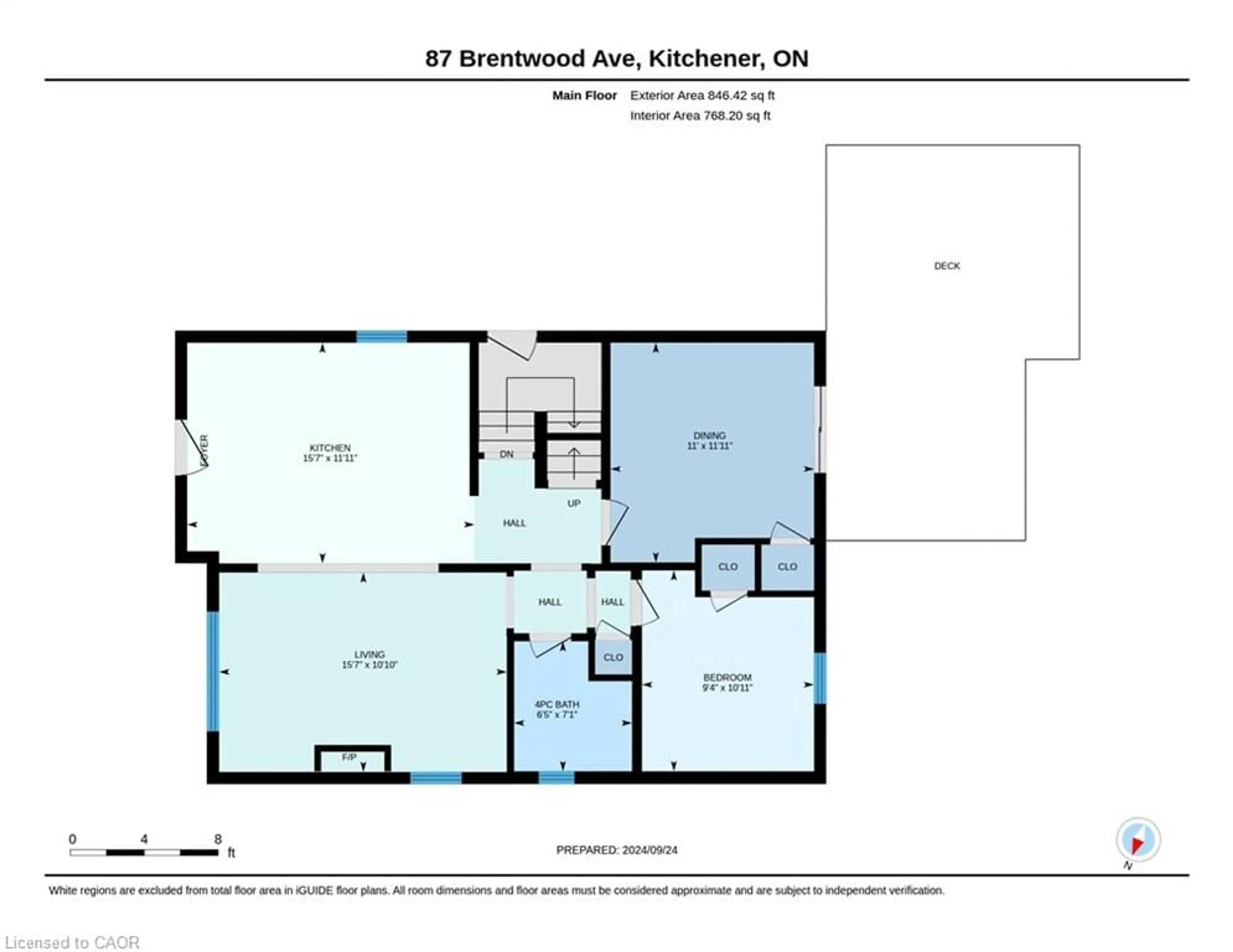 Floor plan for 87 Brentwood Ave, Kitchener Ontario N2H 2C7
