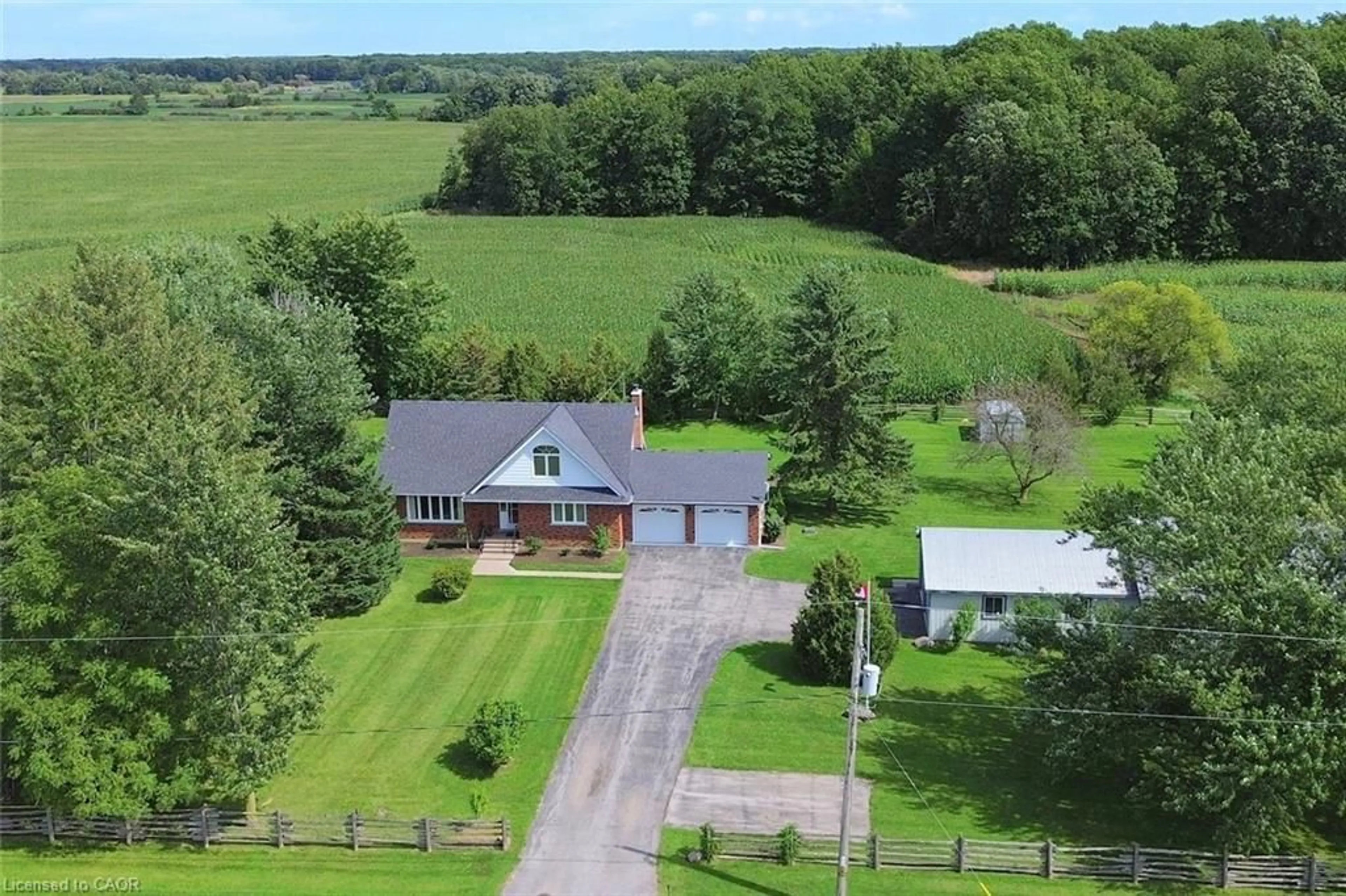A pic from outside/outdoor area/front of a property/back of a property/a pic from drone, unknown for 2407 Caistor Centre Rd, Caistor Centre Ontario L0R 1E0
