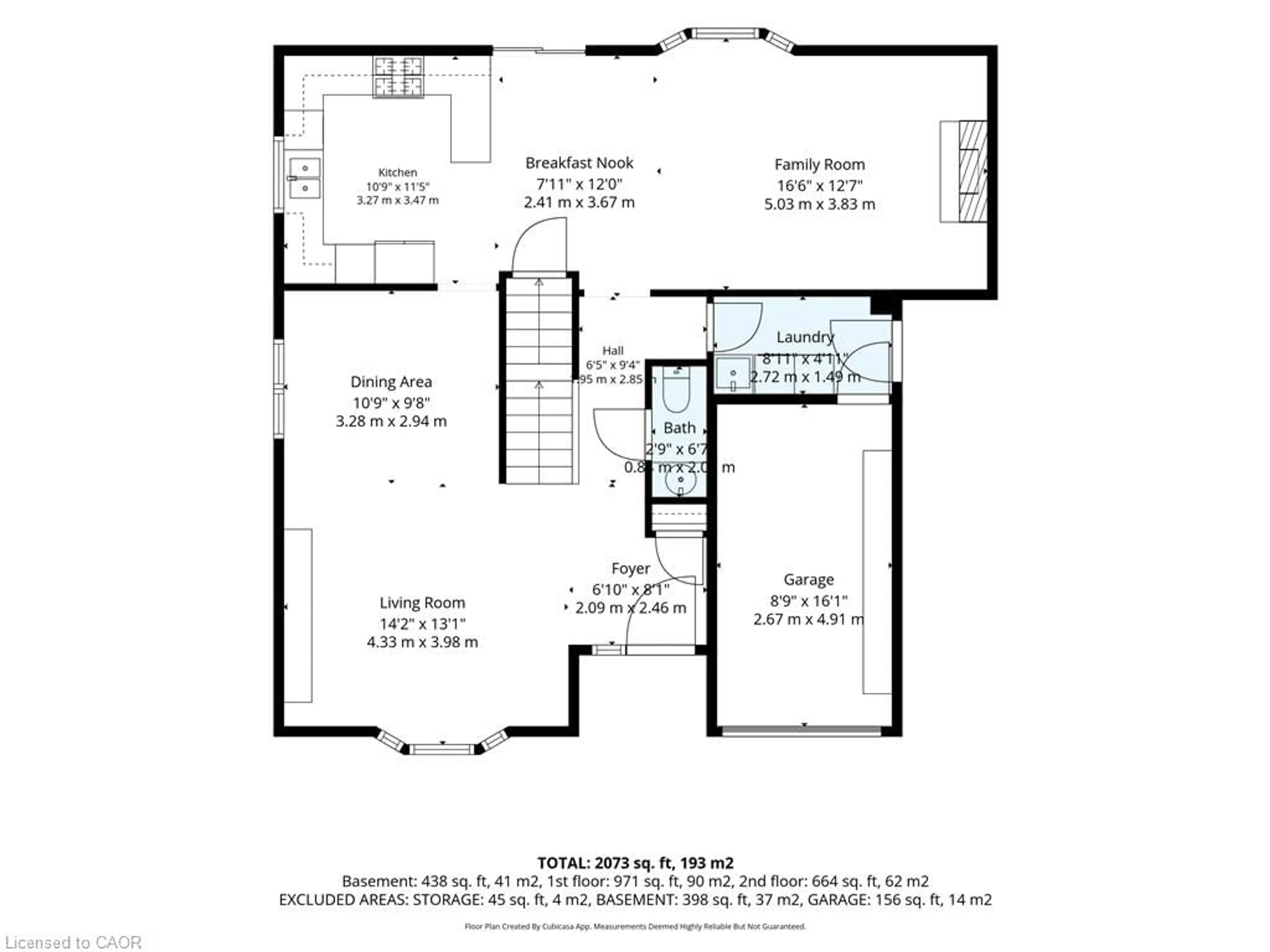 Floor plan for 413 Acadia Dr, Hamilton Ontario L8W 2R4