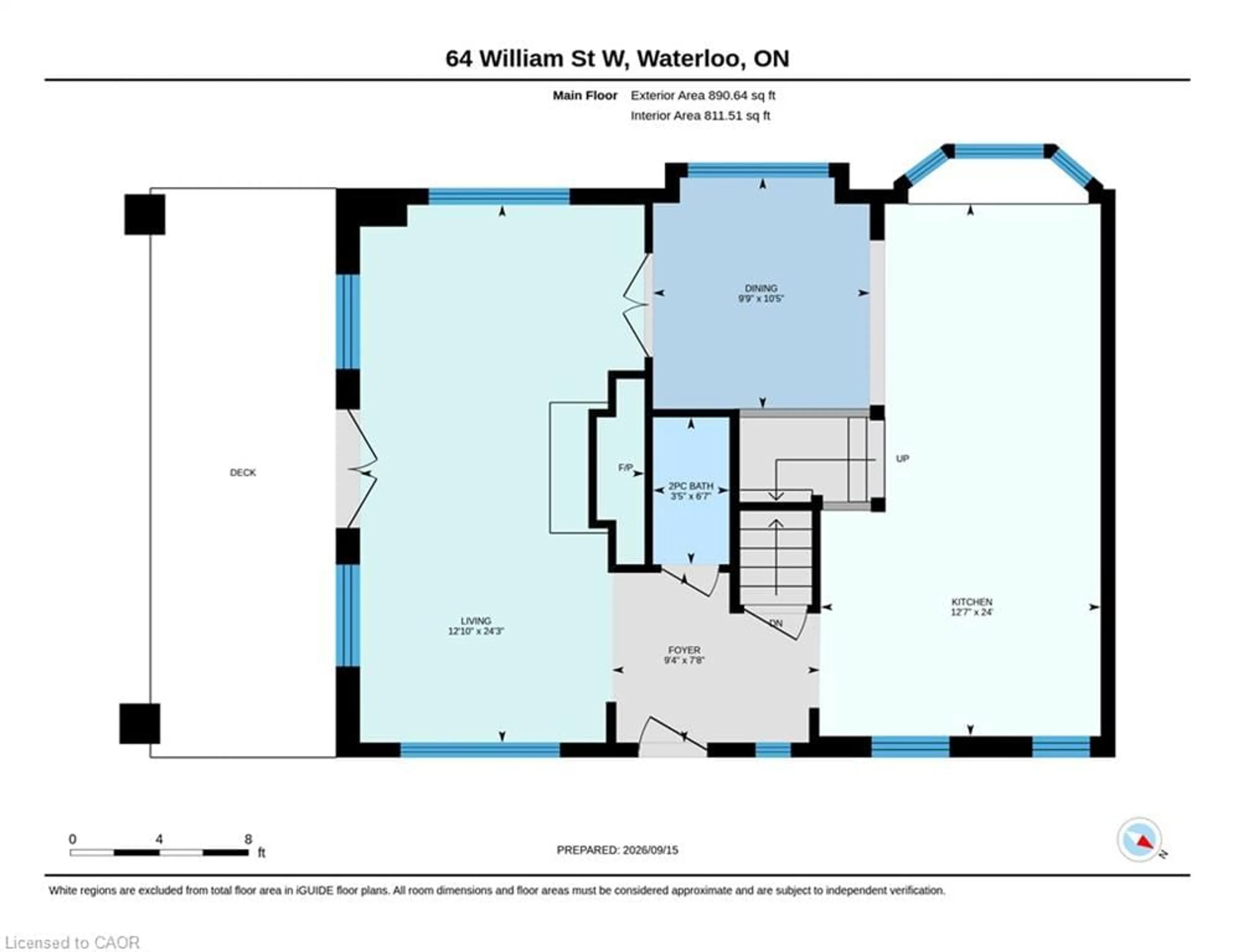 Floor plan for 64 William St, Waterloo Ontario N2L 1J7