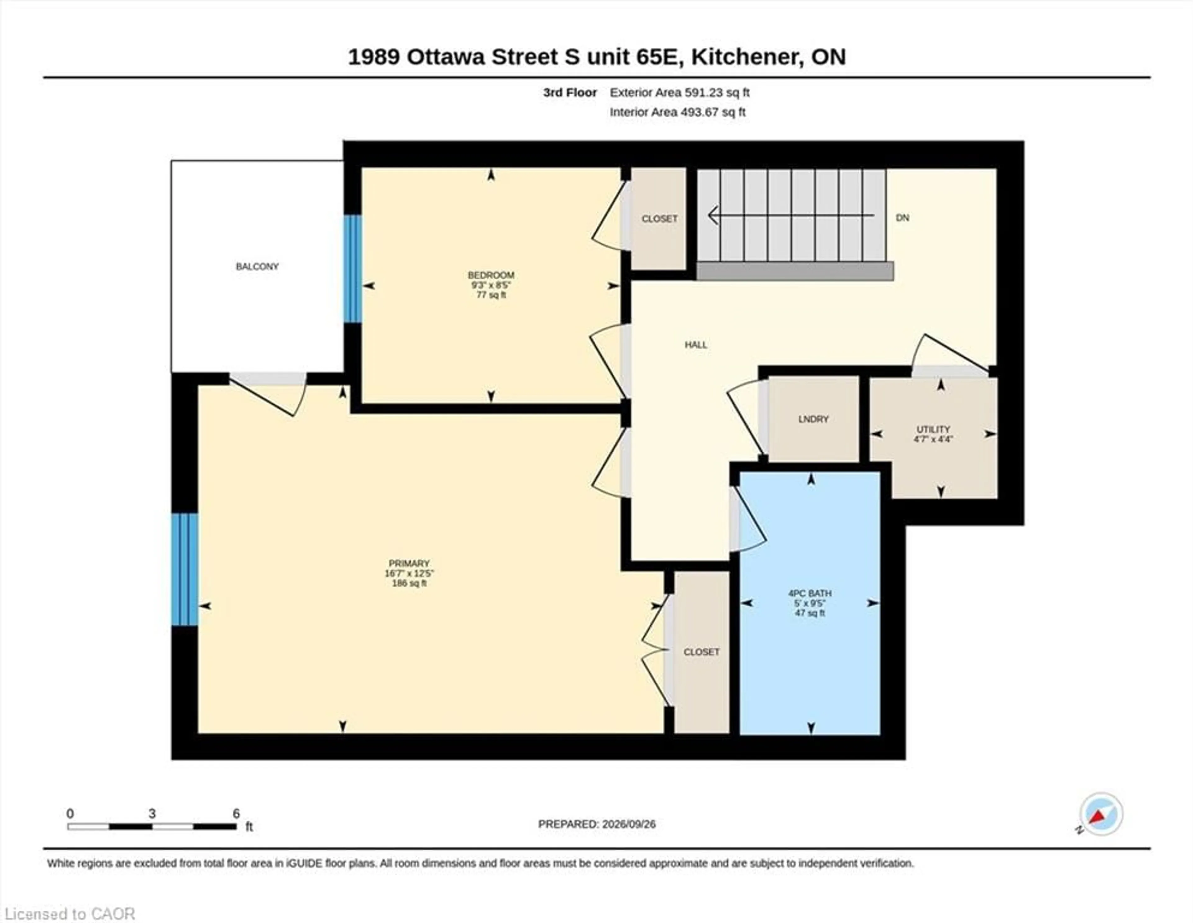 Floor plan for 1989 Ottawa St #65E, Kitchener Ontario N2E 0G7