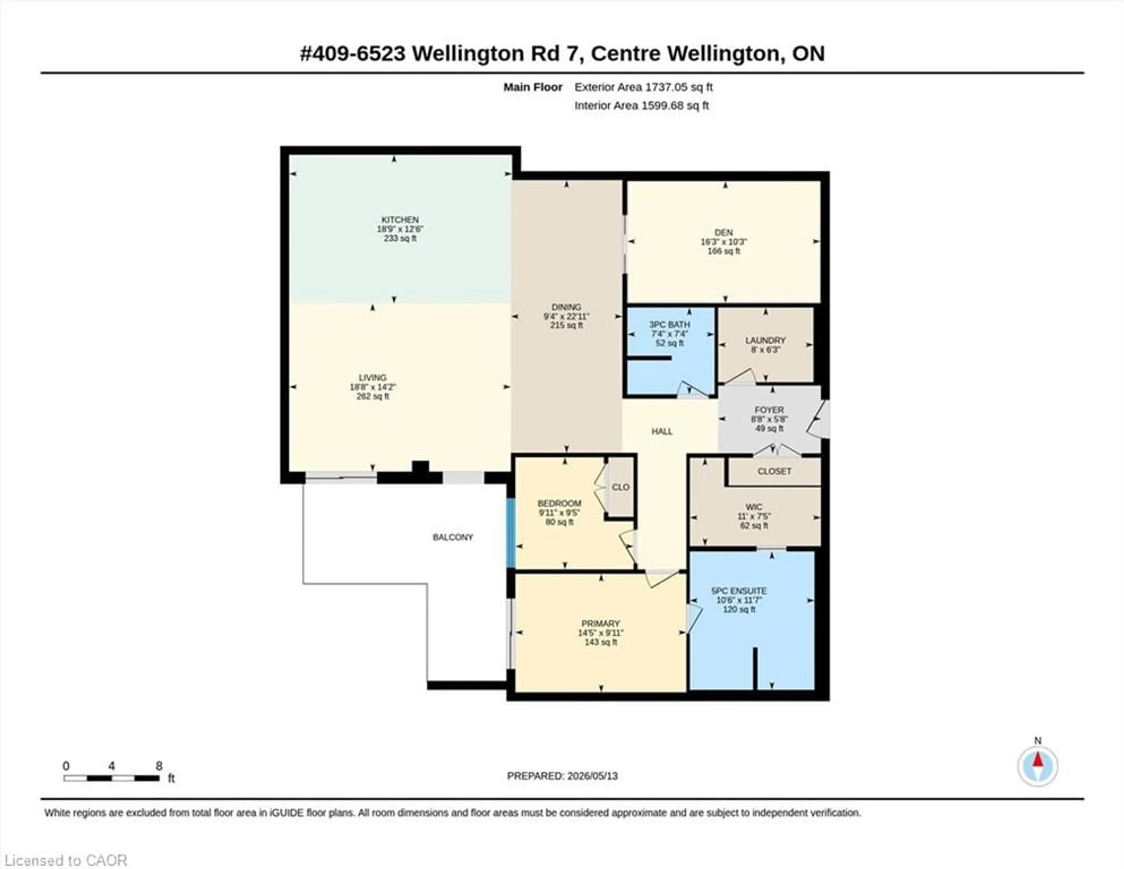 Floor plan for 6523 Wellington Road 7 #409, Elora Ontario N0B 1S0