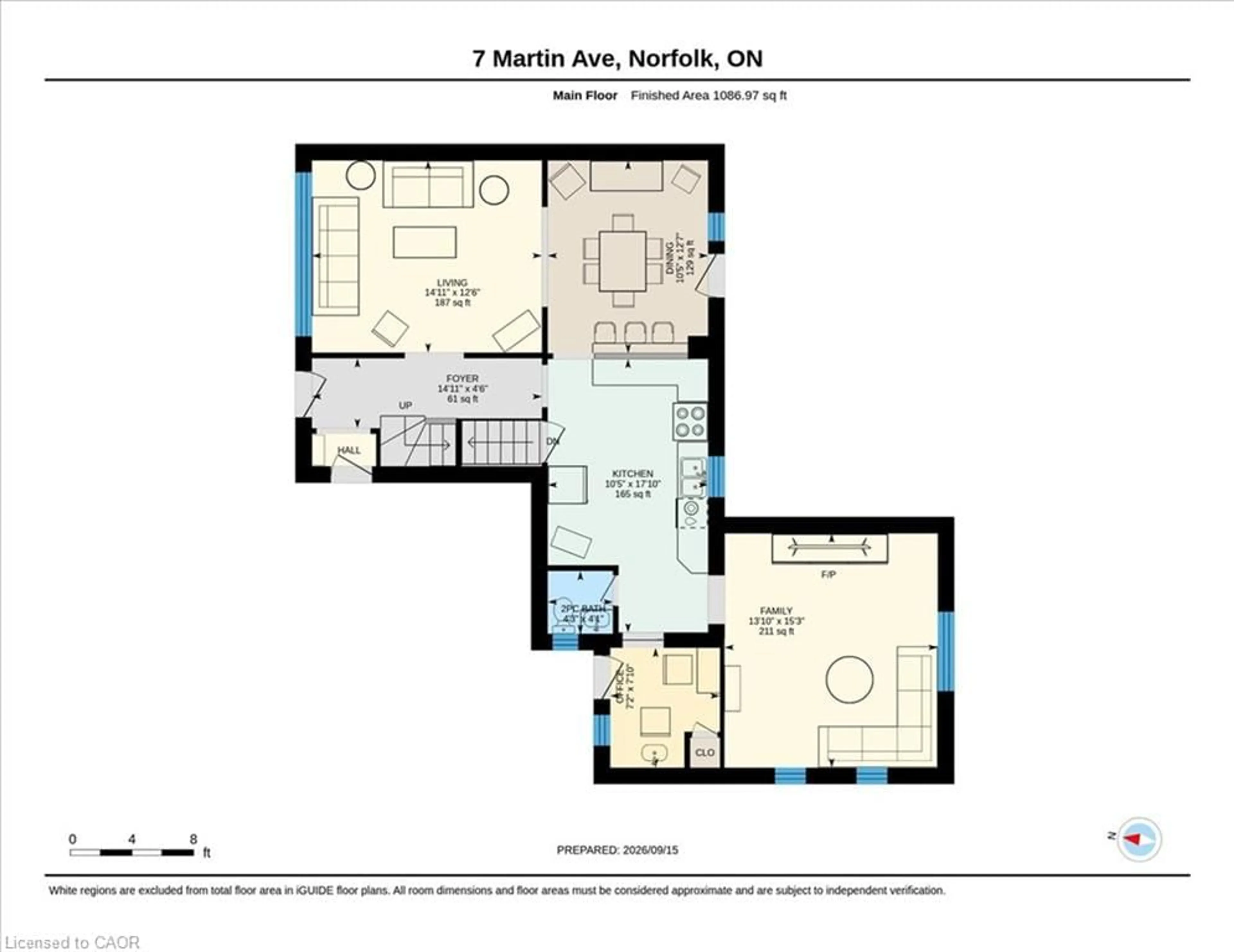 Floor plan for 7 Martin Ave, Simcoe Ontario N3Y 4C4
