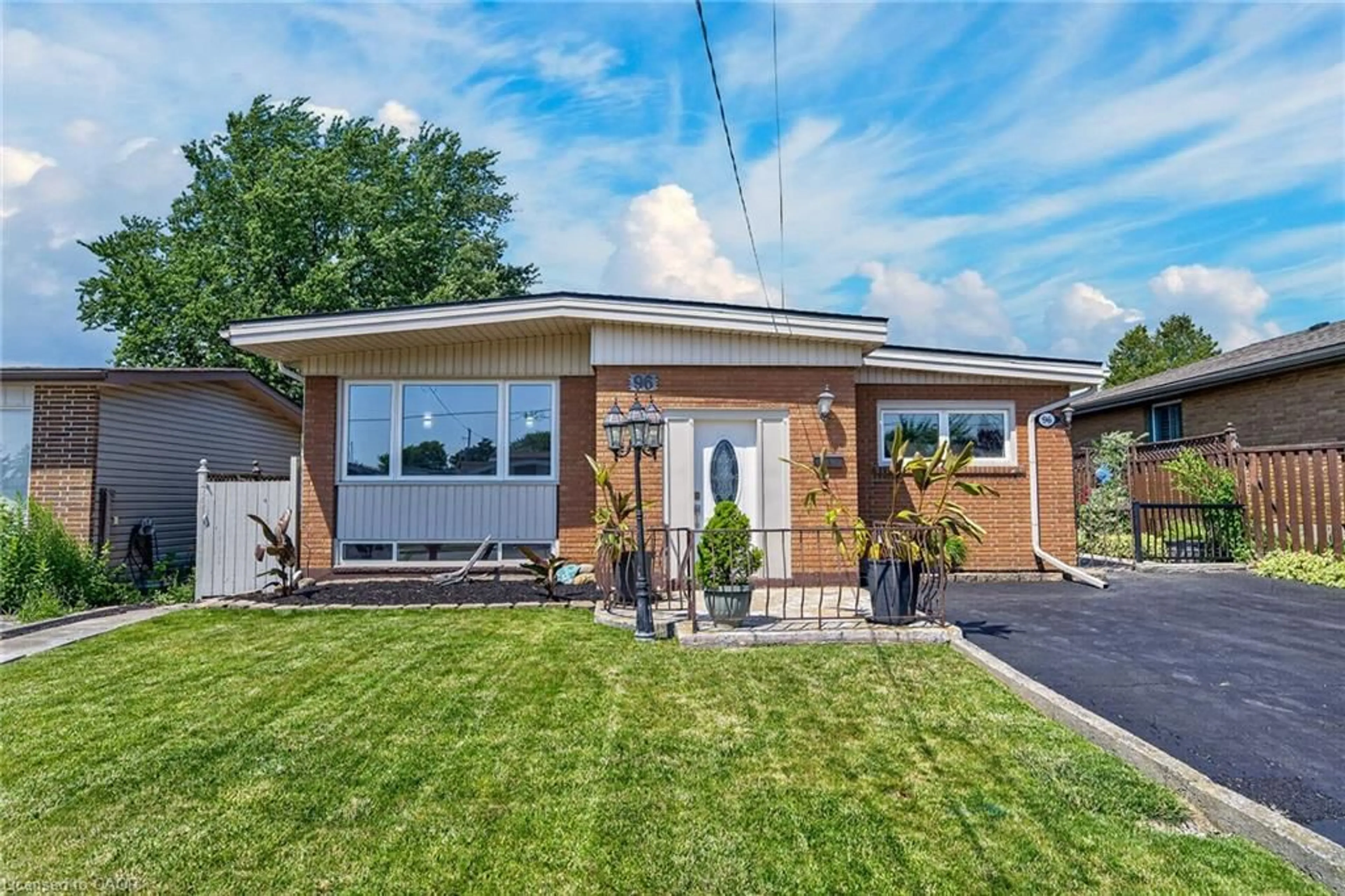 Home with brick exterior material, street for 96 Fielding Cres, Hamilton Ontario L8V 2P5
