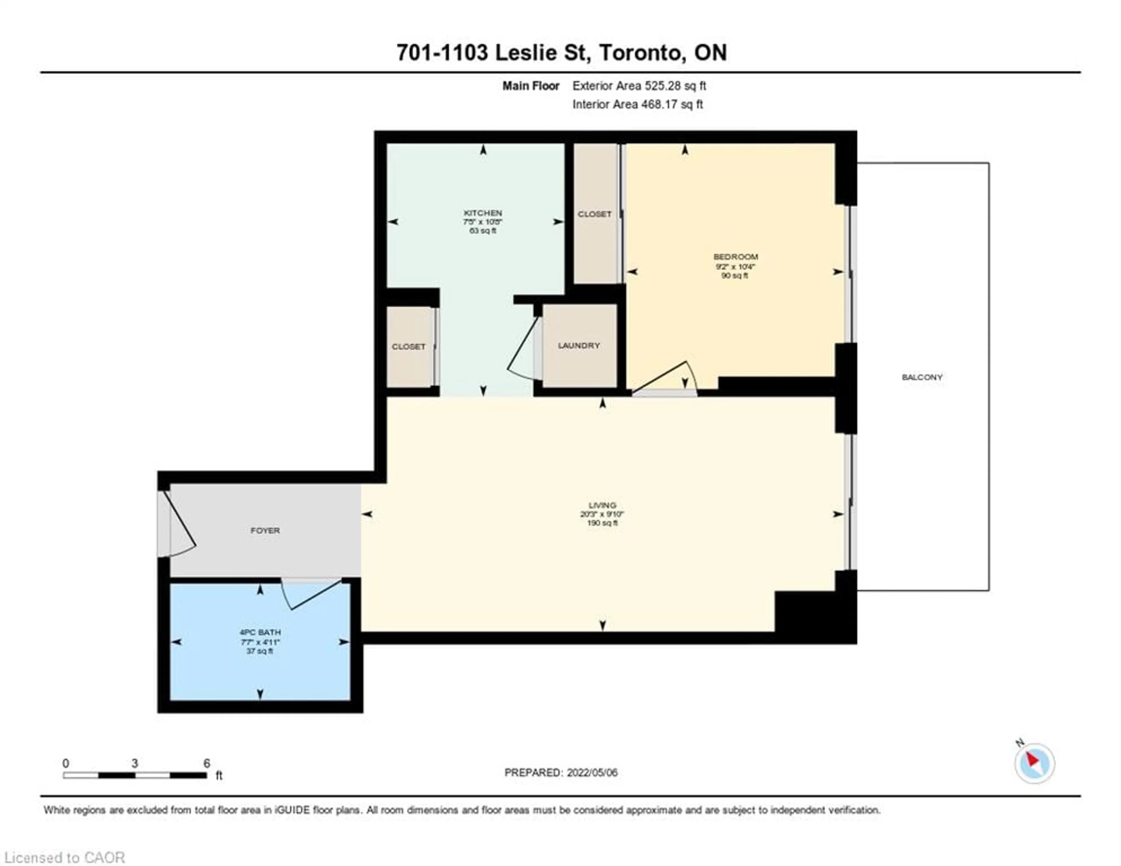 Floor plan for 1103 Leslie St #701, North York Ontario M3C 4G8