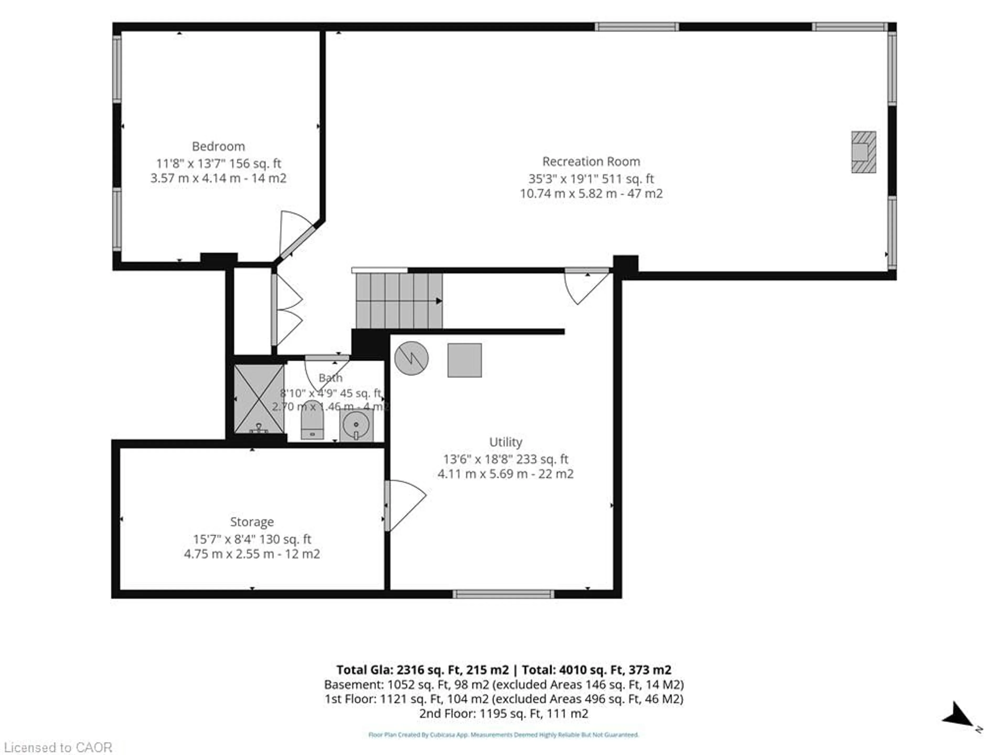 Floor plan for 493 Fisher's Glen Rd, Vittoria Ontario N0E 1W0