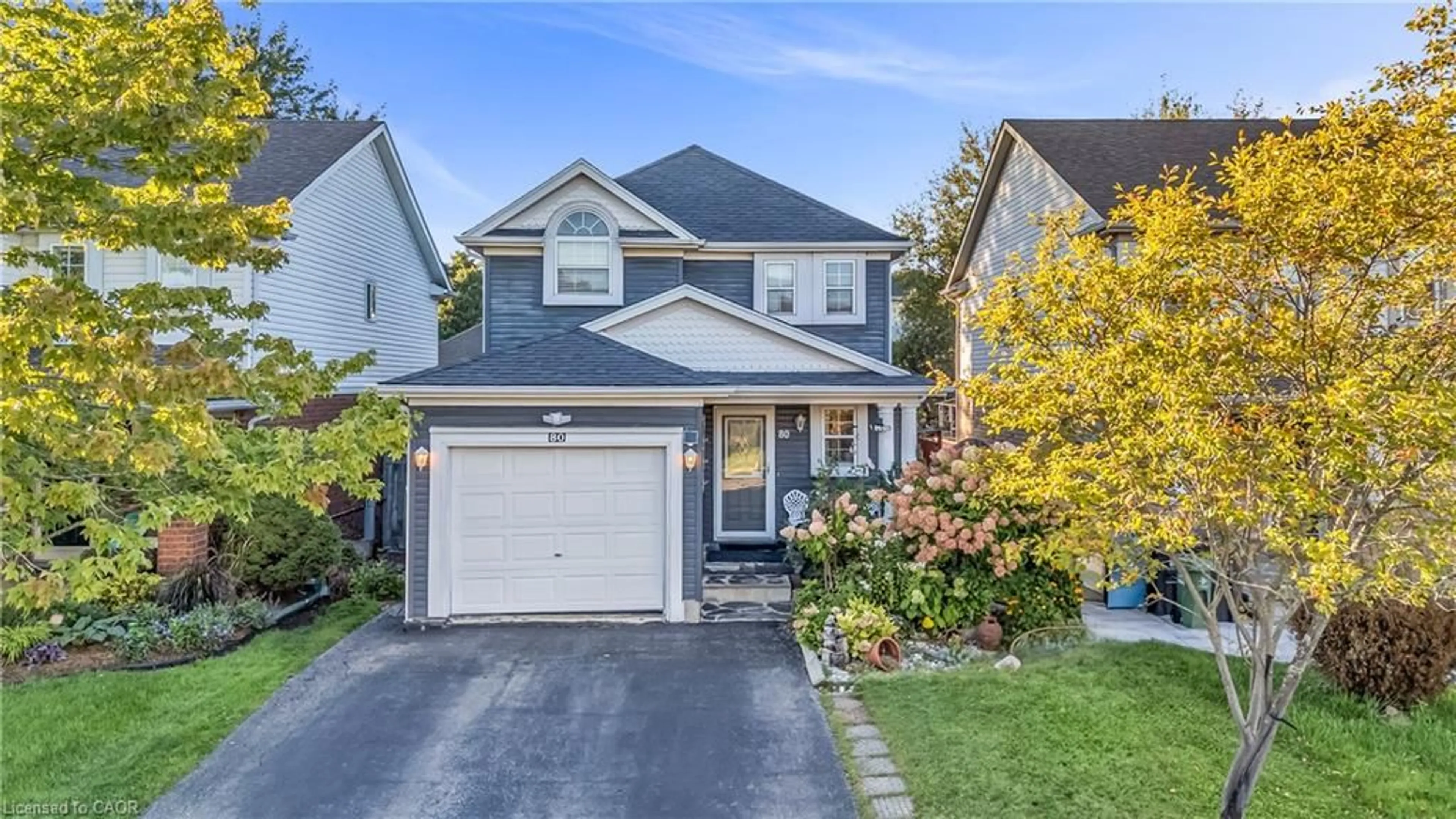 Home with vinyl exterior material, street for 80 Southcreek Trail, Guelph Ontario N1G 4Y8