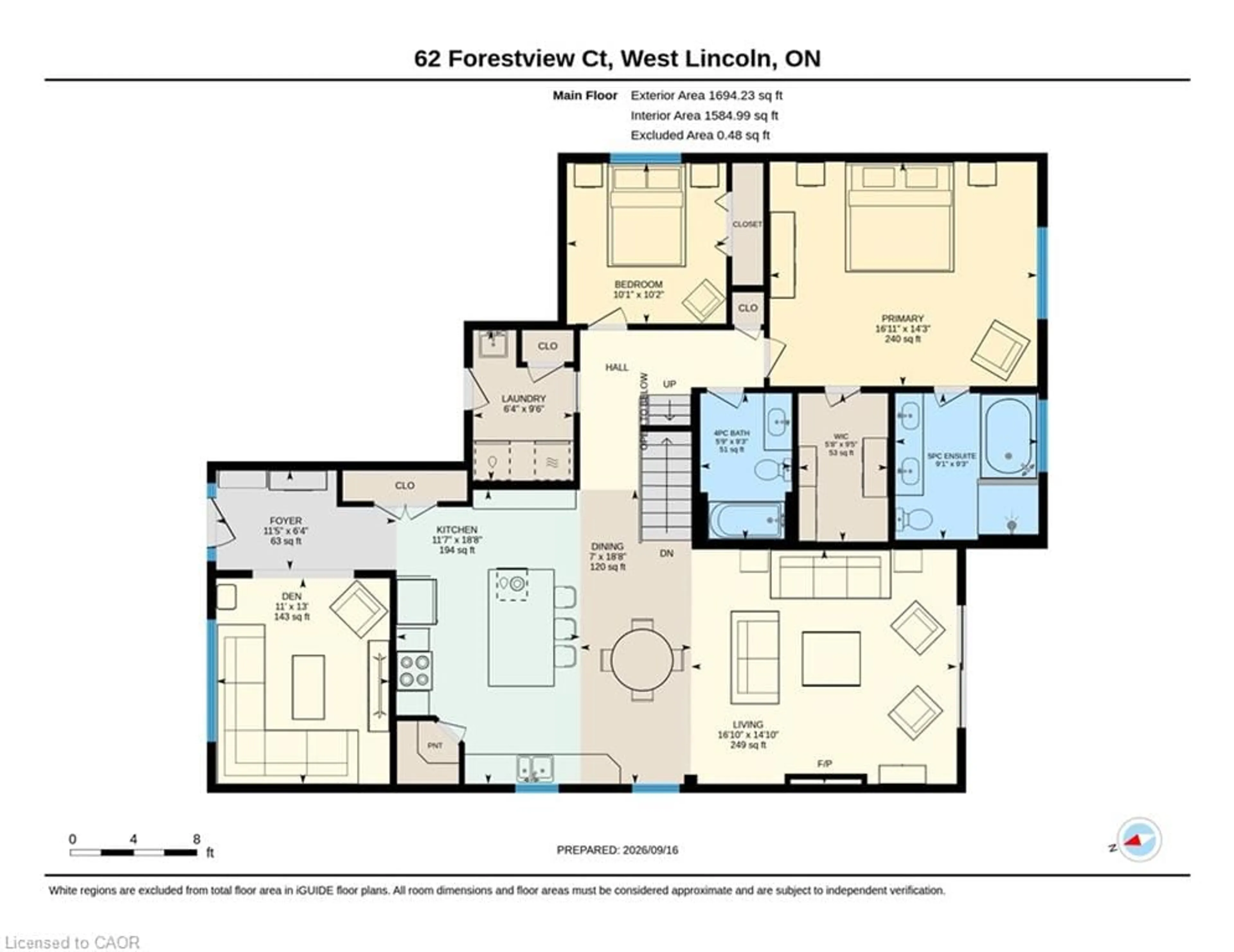 Floor plan for 62 Forestview Crt, Smithville Ontario L0R 2A0