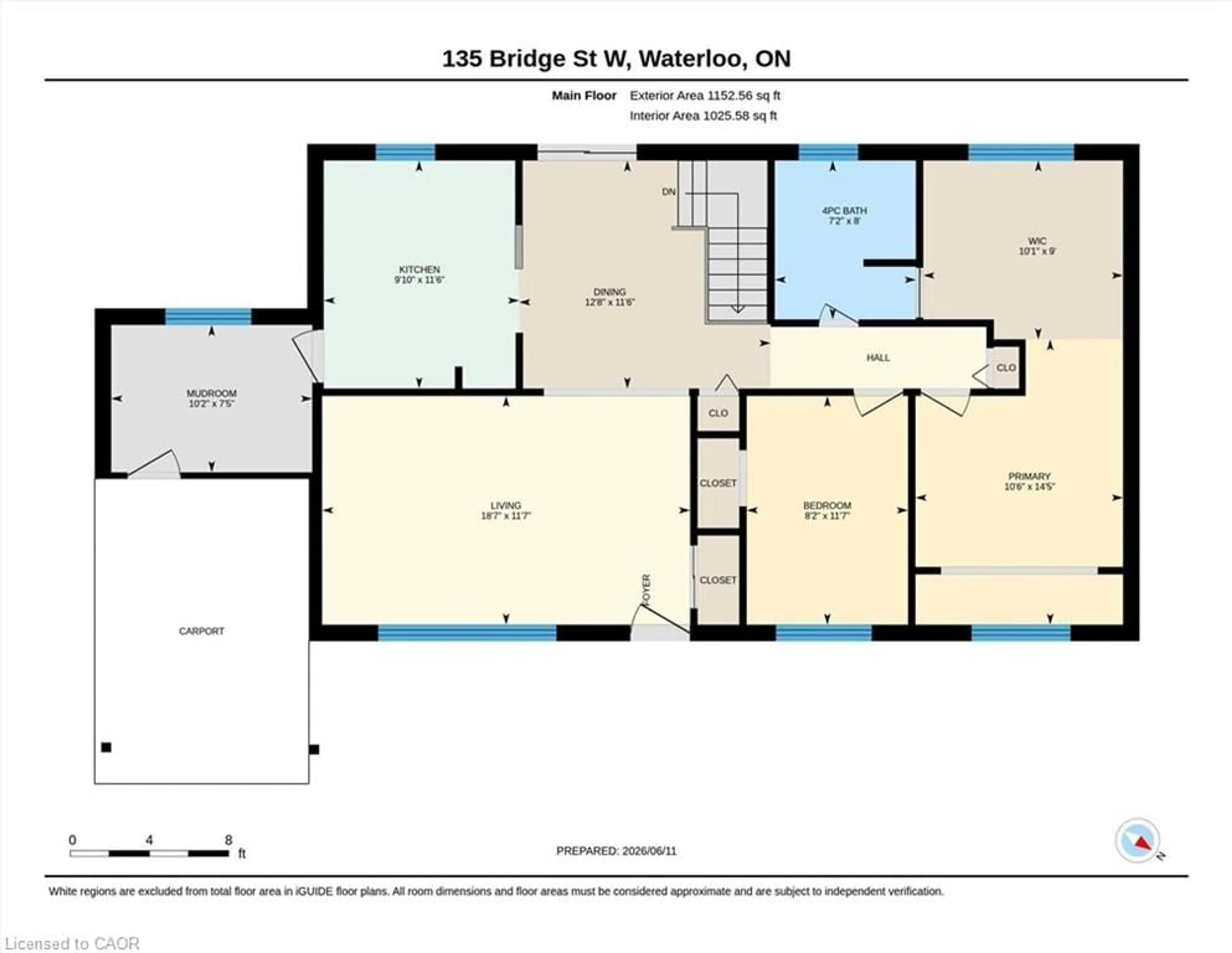 Floor plan for 135 Bridge St, Waterloo Ontario N2K 1K8