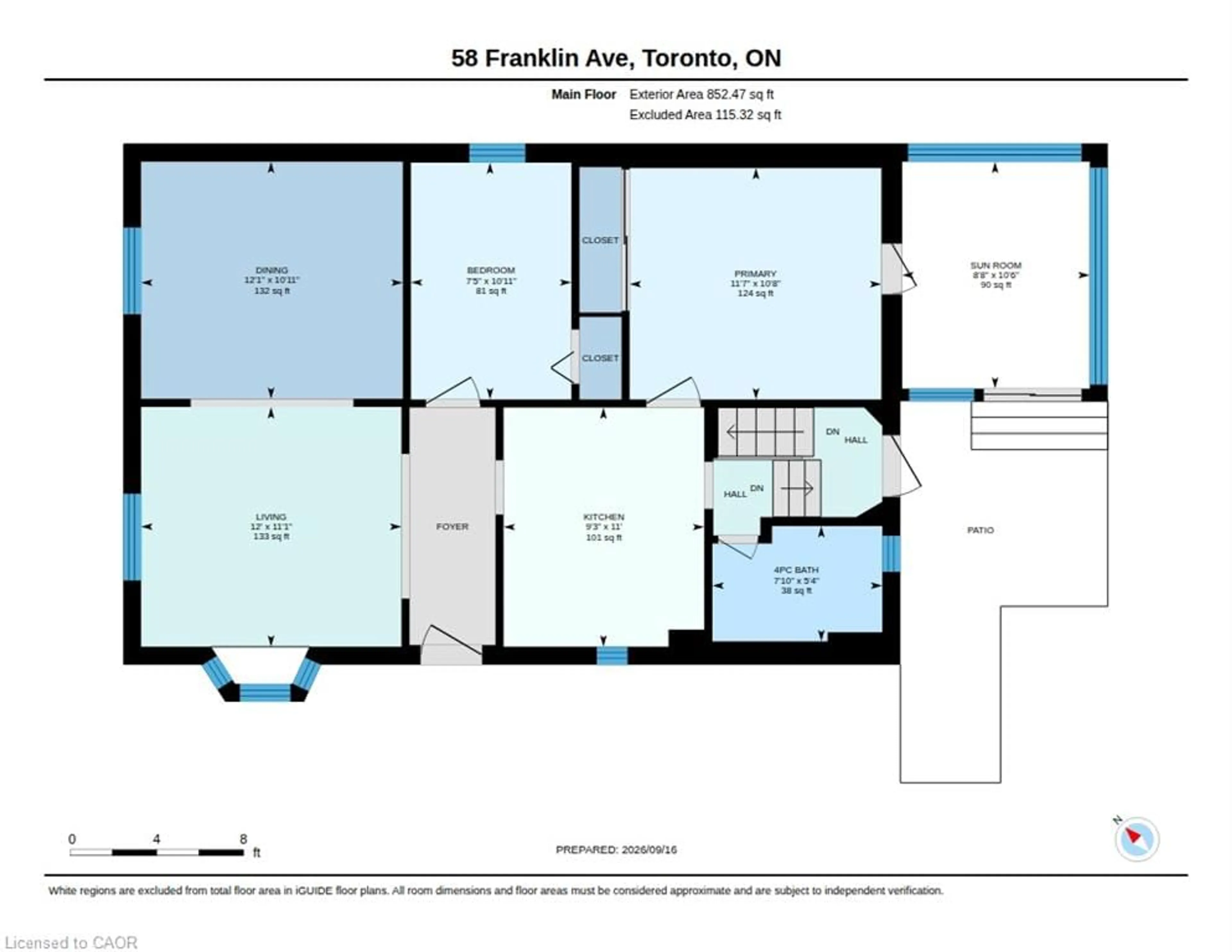 Floor plan for 58 Franklin Ave, North York Ontario M2N 1B6