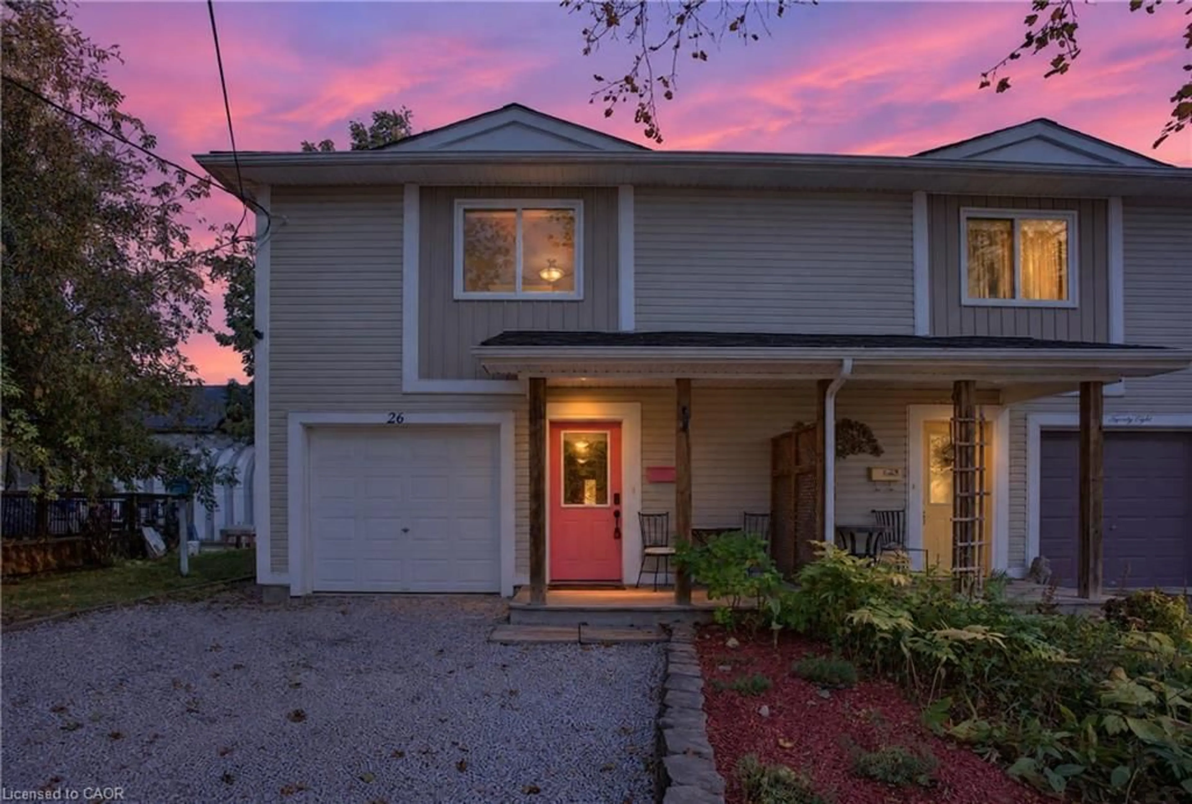 Home with vinyl exterior material, street for 26 Huron St, Guelph Ontario N1E 5L4