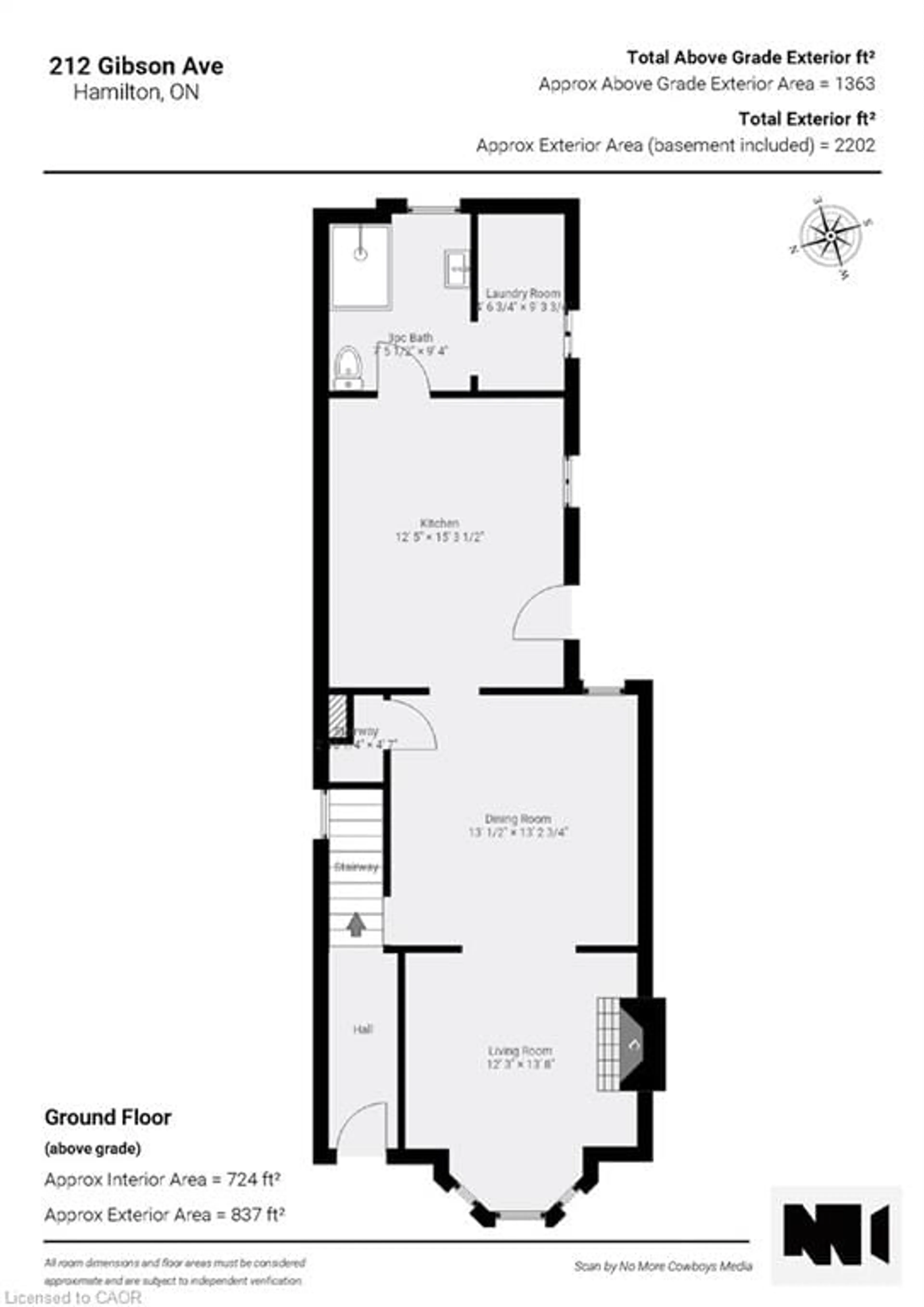 Floor plan for 212 Gibson Ave, Hamilton Ontario L8L 6K1
