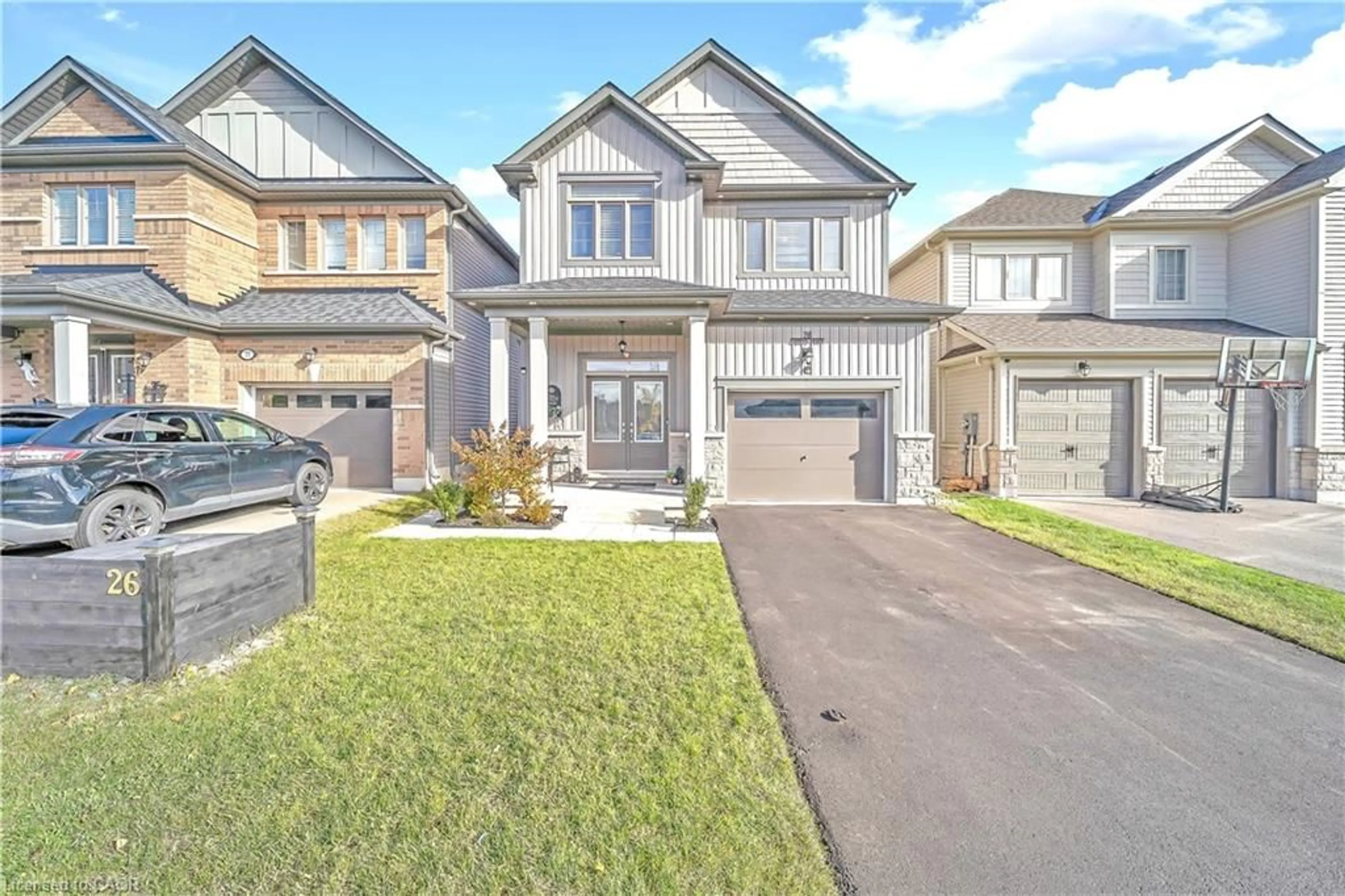 Home with brick exterior material, street for 26 Gibbs Way, Fergus Ontario N1M 0G7