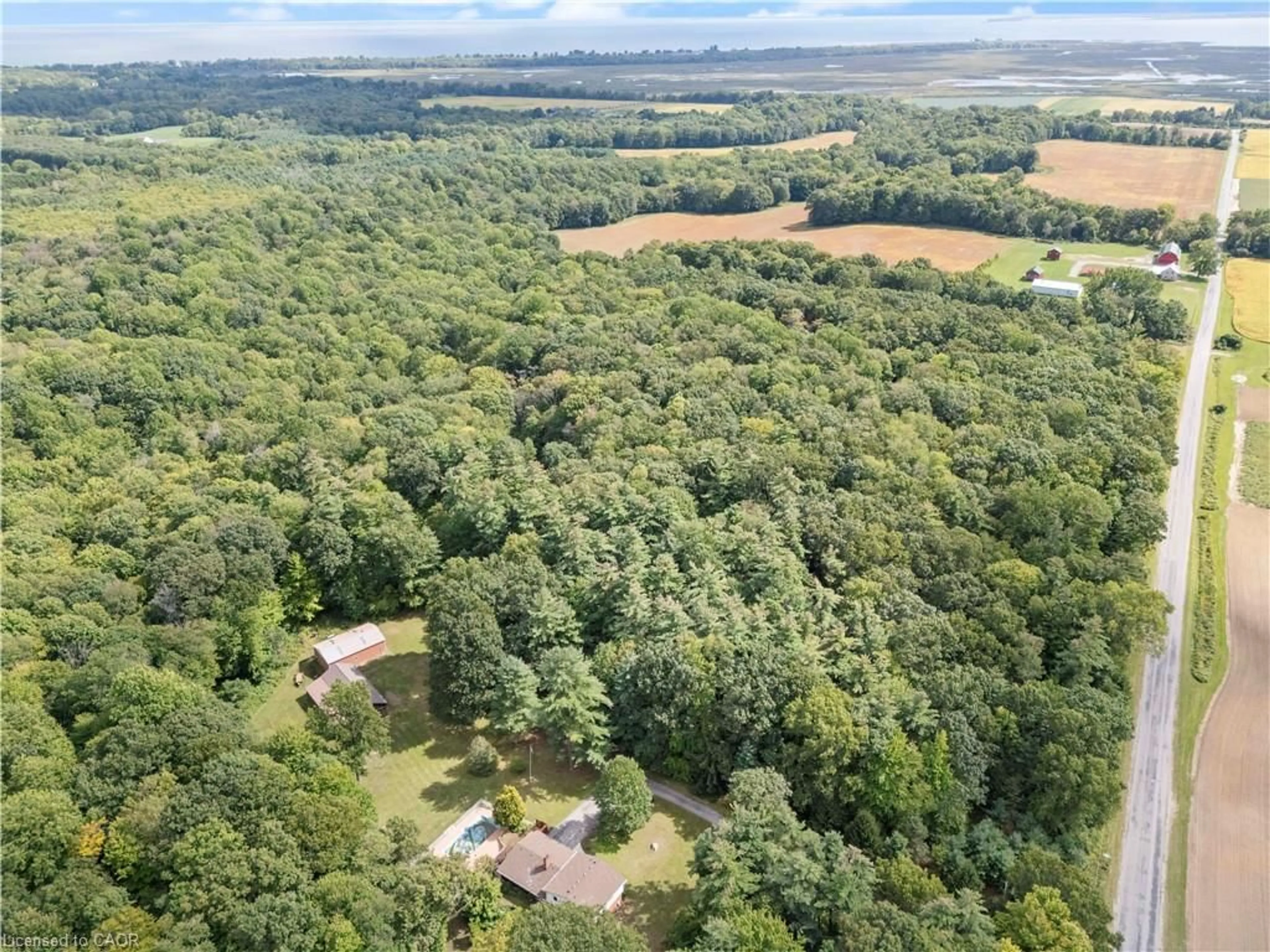 A pic from outside/outdoor area/front of a property/back of a property/a pic from drone, forest/trees view for 188 Charlotteville West Quarter Line Rd, Forestville Ontario N0E 1P0