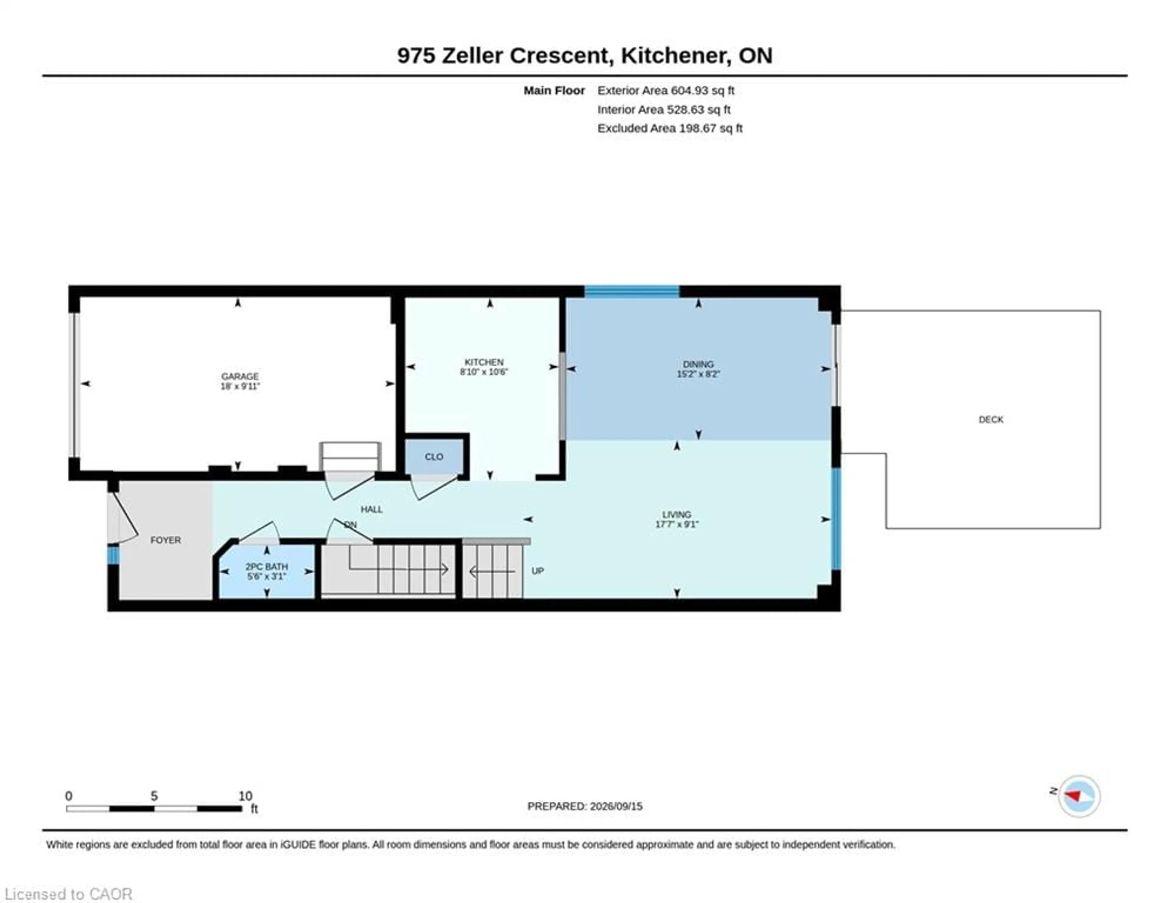 Floor plan for 975 Zeller Cres, Kitchener Ontario N2A 0C9