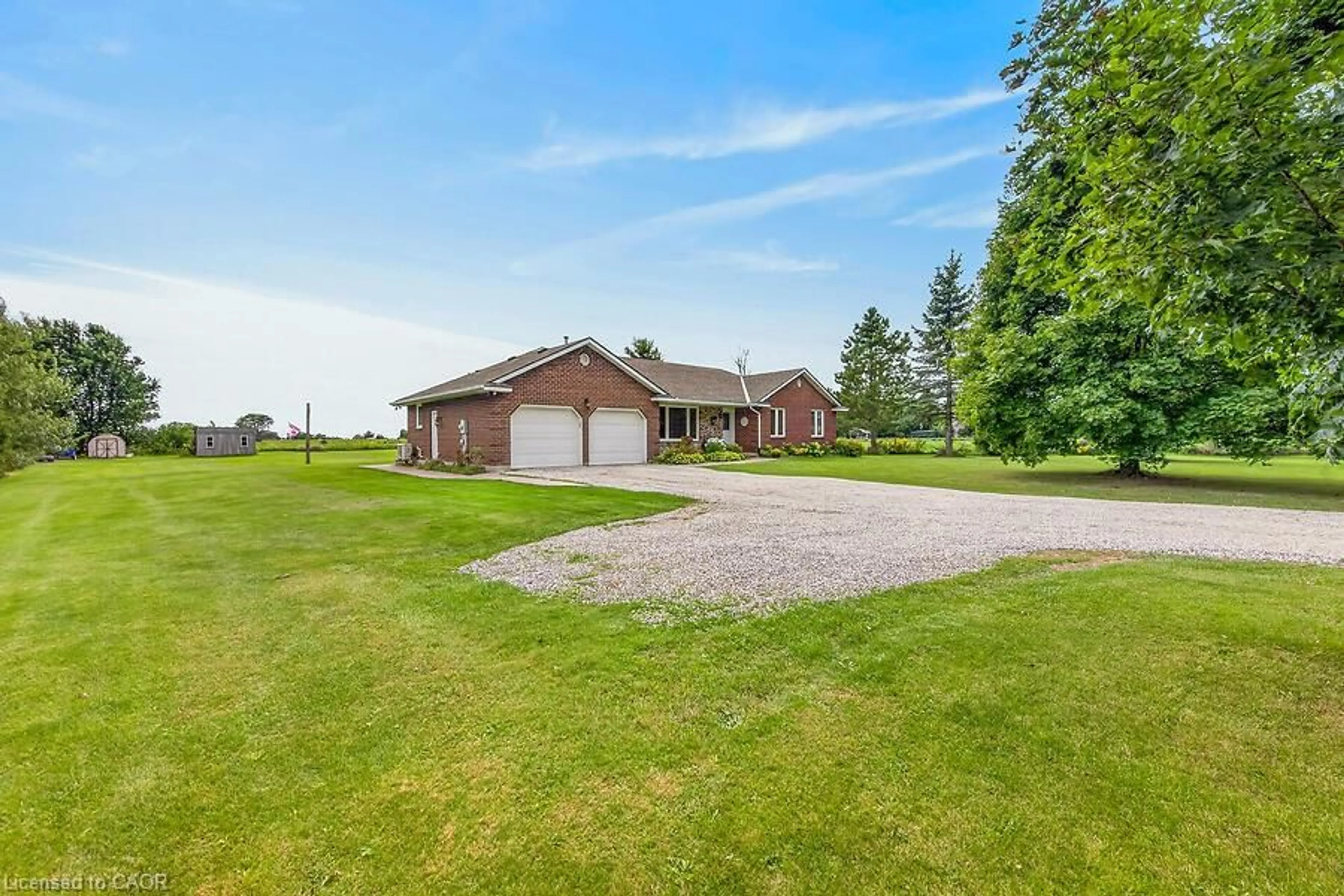 A pic from outside/outdoor area/front of a property/back of a property/a pic from drone, water/lake/river/ocean view for 614 10th Concession Rd, Hagersville Ontario N0A 1H0