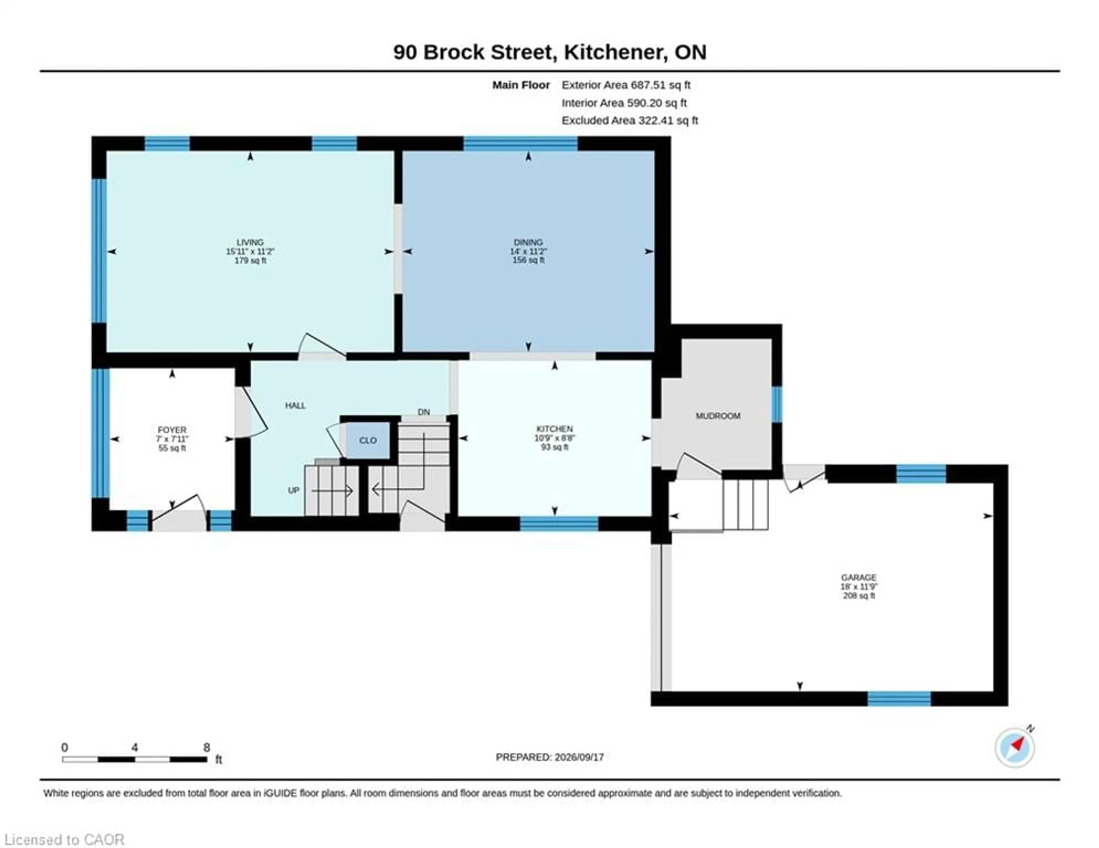 Floor plan for 90 Brock St, Kitchener Ontario N2M 1X3