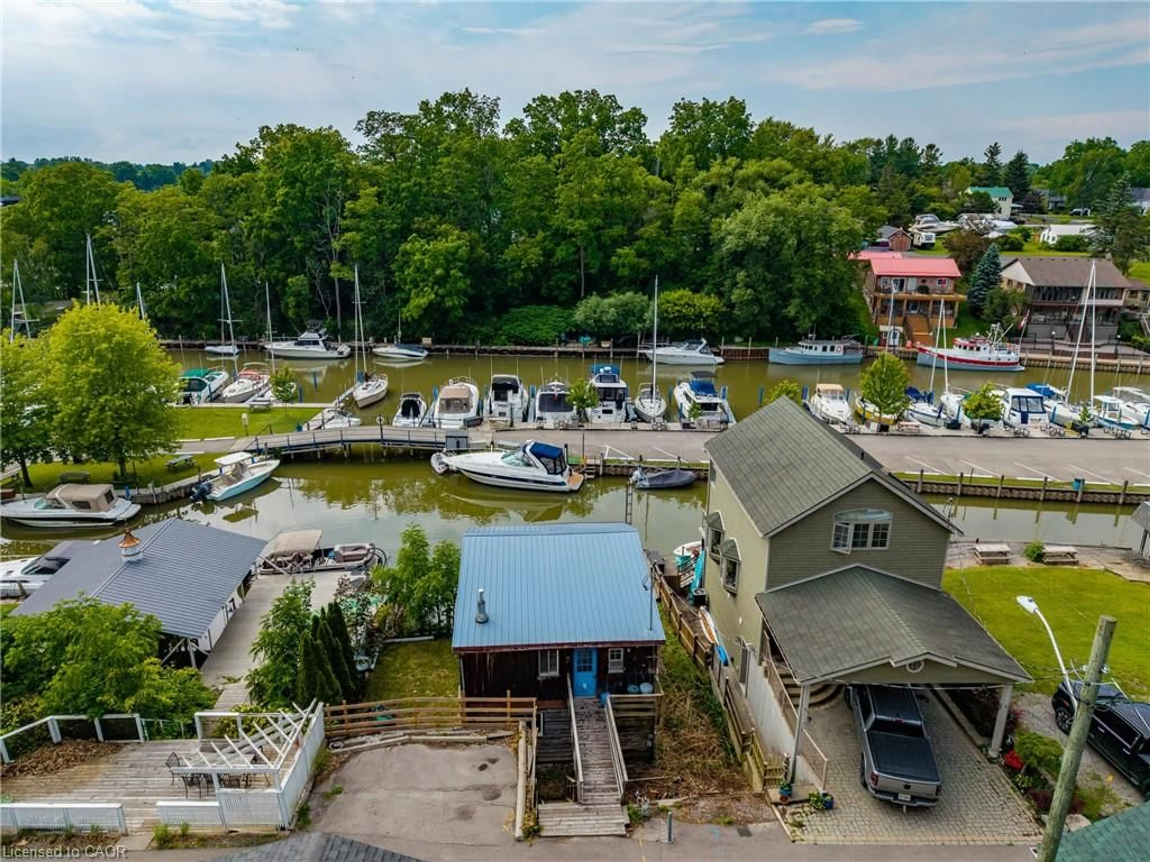 A pic from outside/outdoor area/front of a property/back of a property/a pic from drone, water/lake/river/ocean view for 7 Douglas St, Port Dover Ontario N0A 1N7
