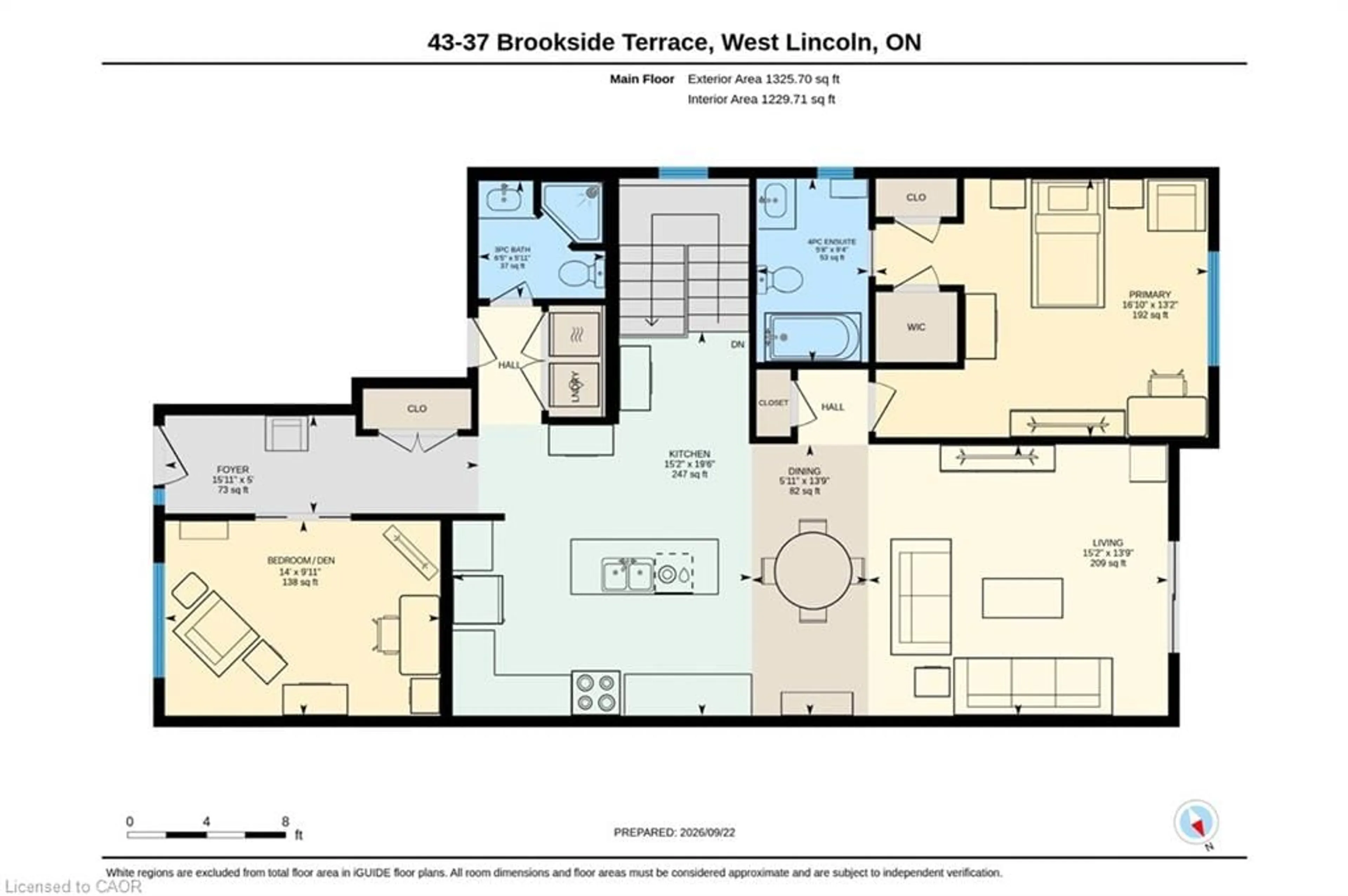 Floor plan for 37 Brookside Terr #43, Smithville Ontario L0R 2A0