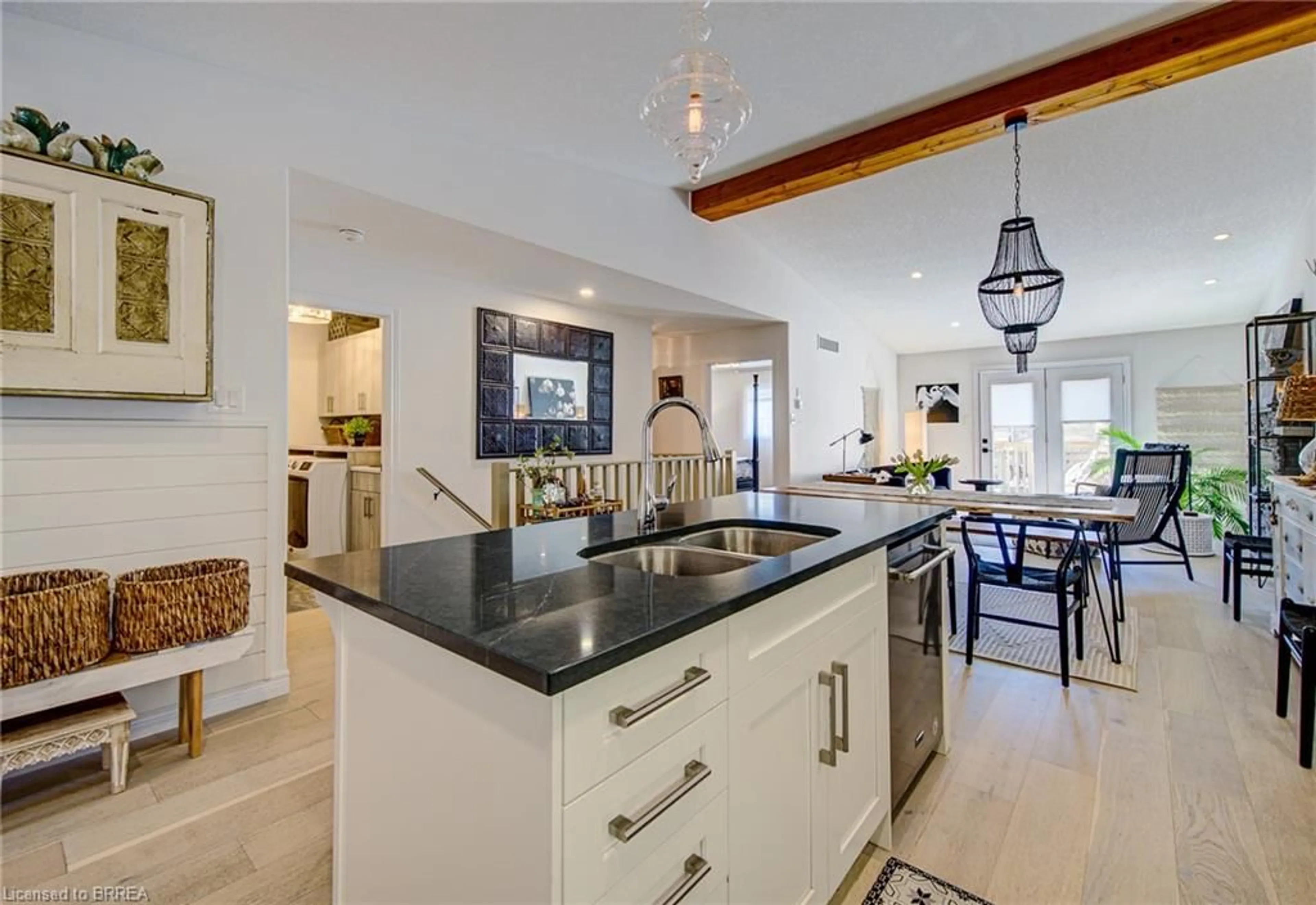 Open concept kitchen, ceramic/tile floor for 29 Schuyler St #52, Paris Ontario N3L 0J2