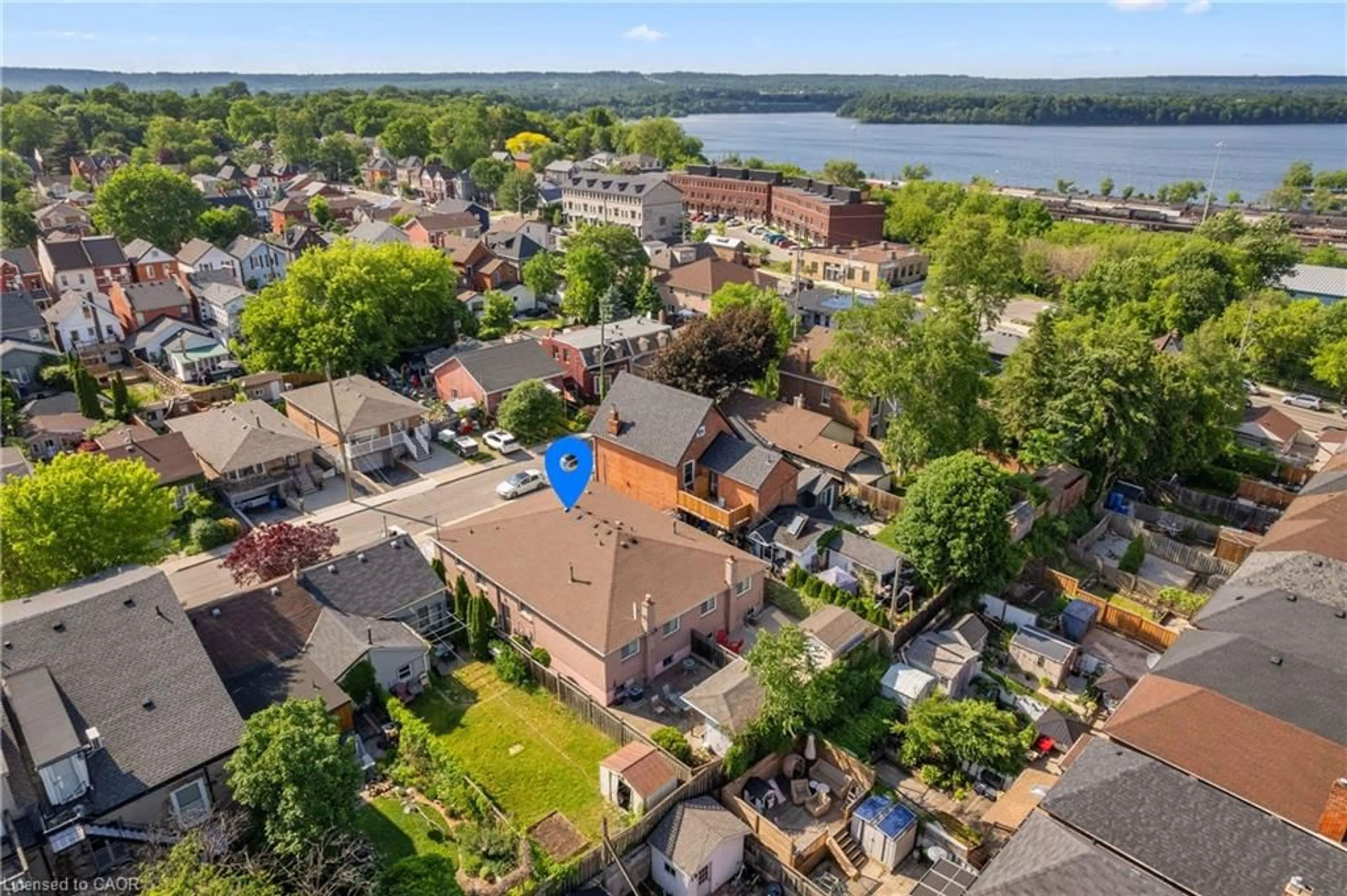 A pic from outside/outdoor area/front of a property/back of a property/a pic from drone, water/lake/river/ocean view for 202 Ray St, Hamilton Ontario L8R 2Y2