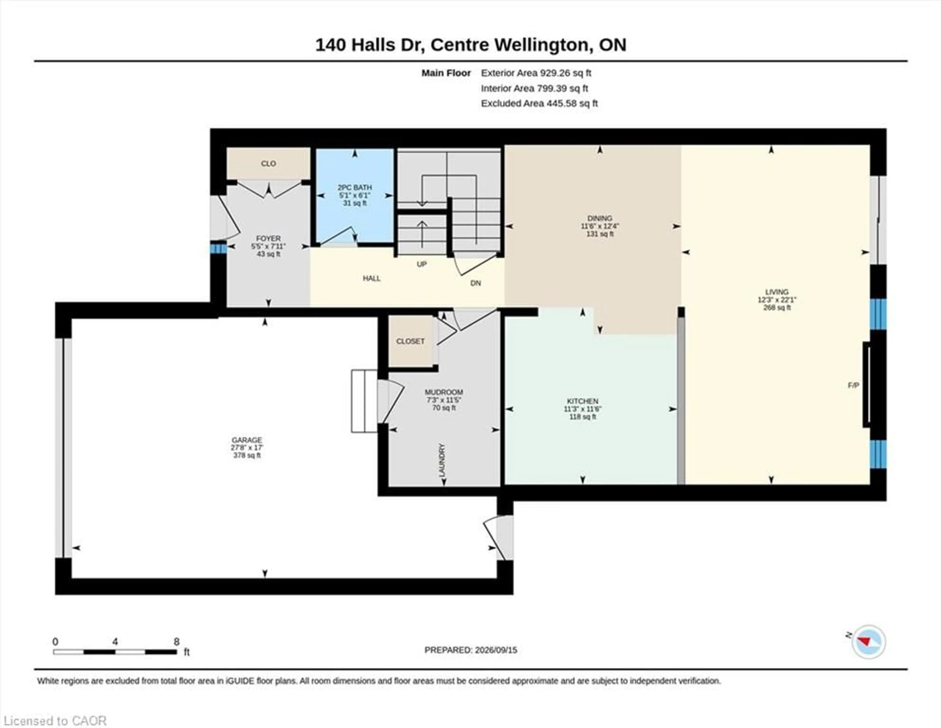 Floor plan for 140 Halls Dr, Elora Ontario N0B 1S0