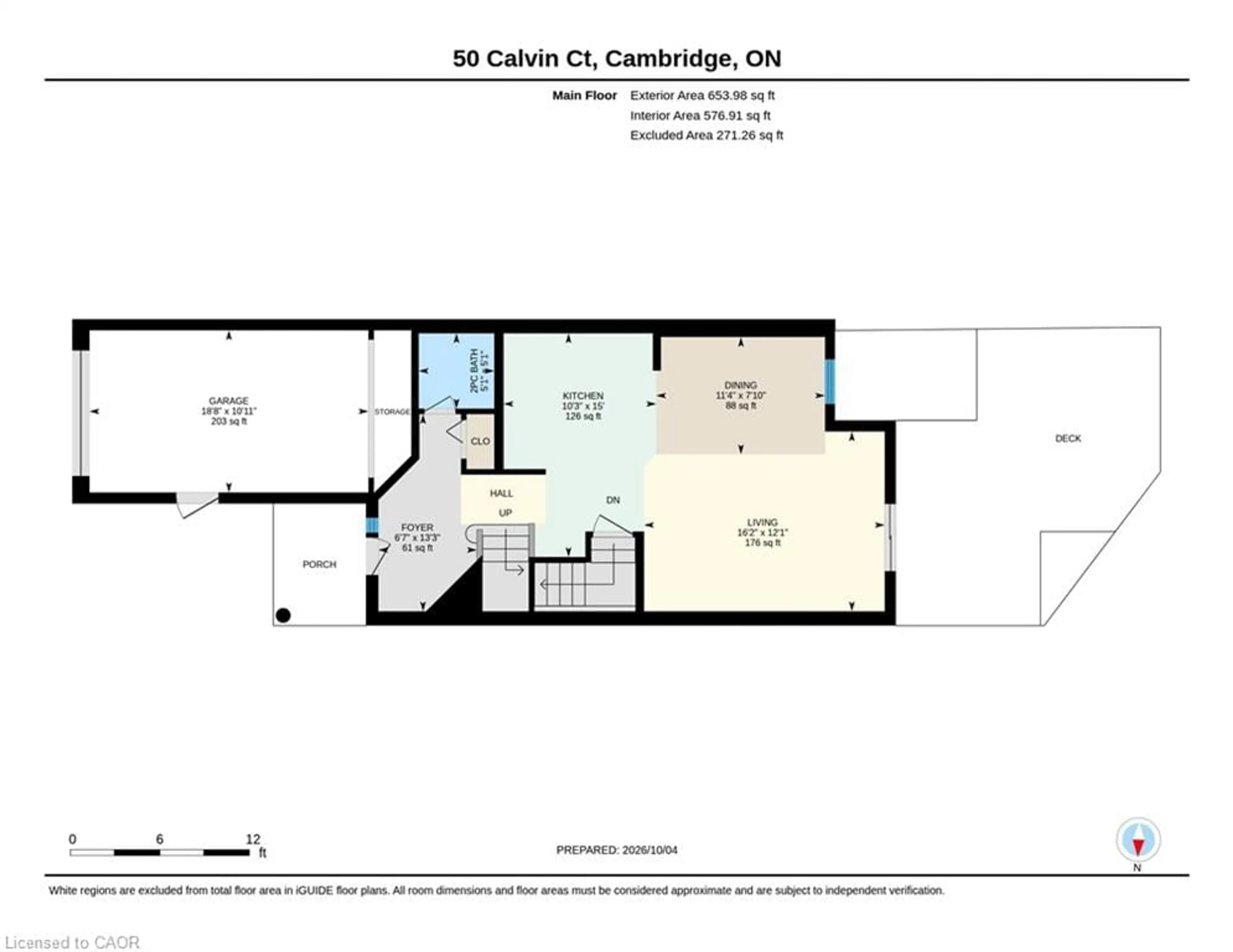 Floor plan for 50 Calvin Crt, Cambridge Ontario N3C 4J5