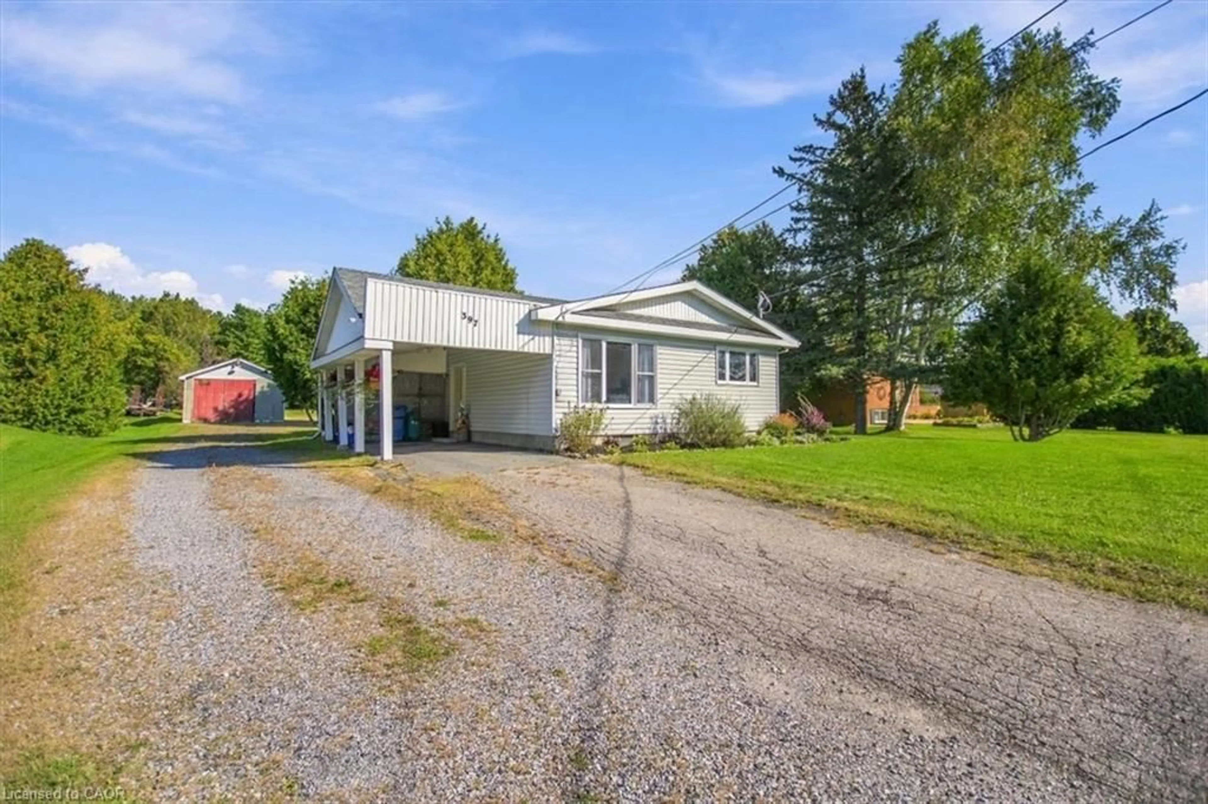 A pic from outside/outdoor area/front of a property/back of a property/a pic from drone, unknown for 397 Sabourin Rd, Sturgeon Falls Ontario P2B 2P5