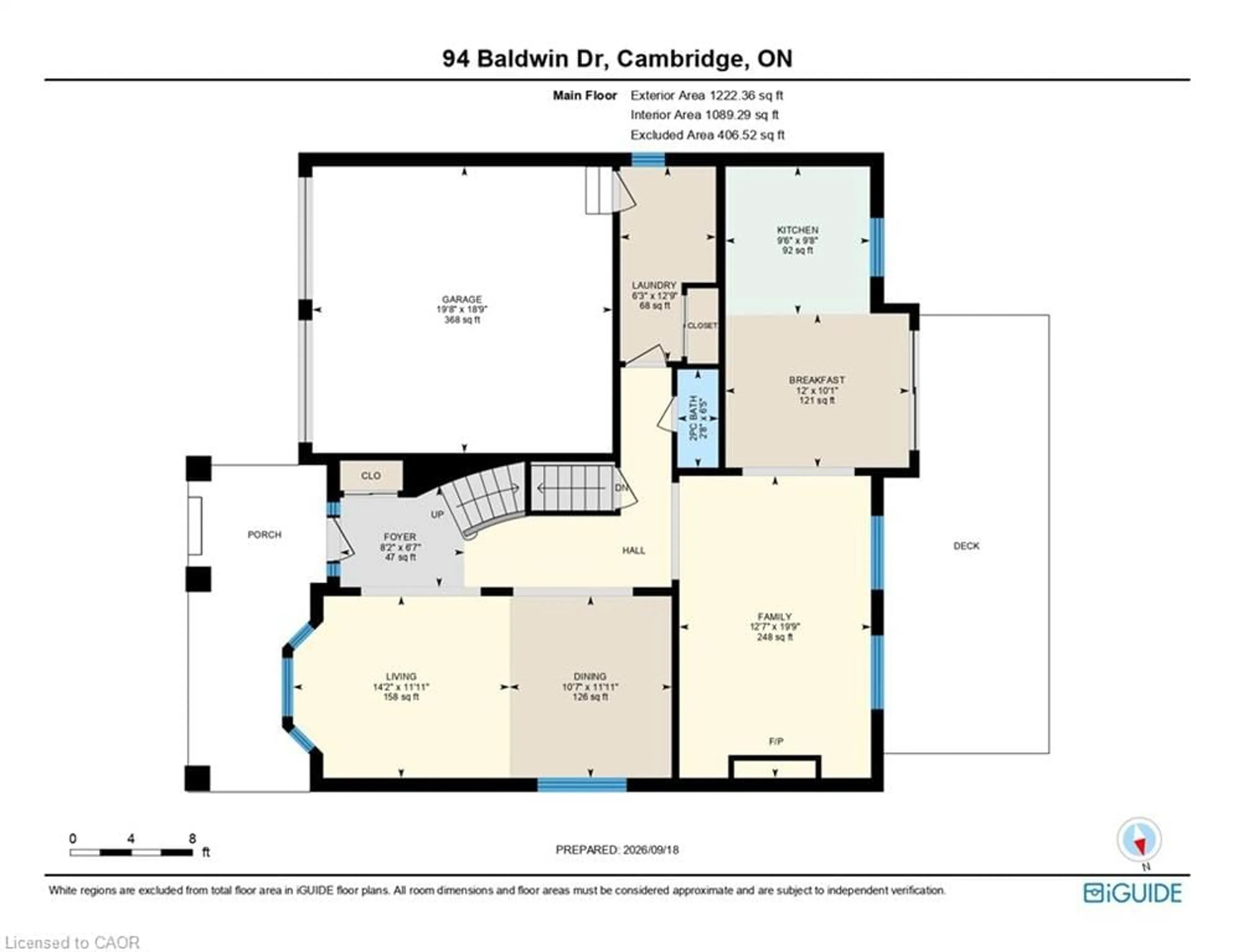 Floor plan for 94 Baldwin Dr, Cambridge Ontario N3C 0B4
