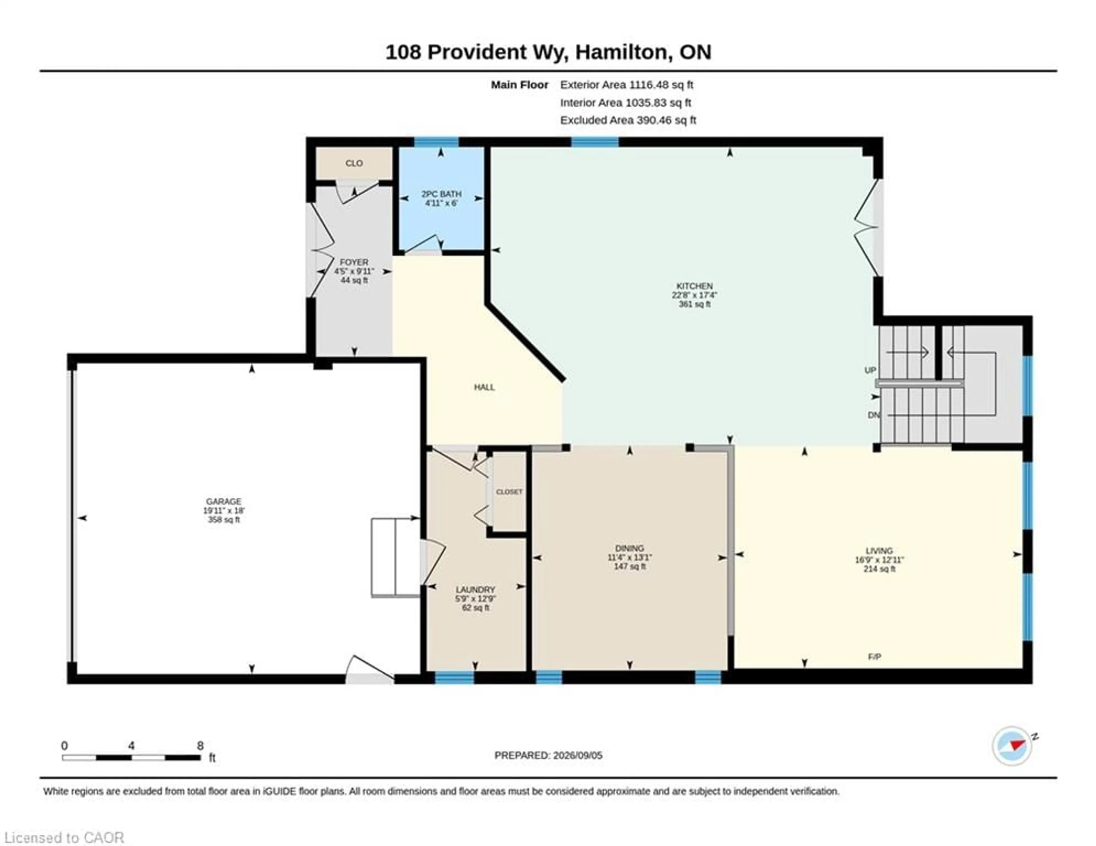 Floor plan for 108 Provident Way, Mount Hope Ontario L0R 1W0