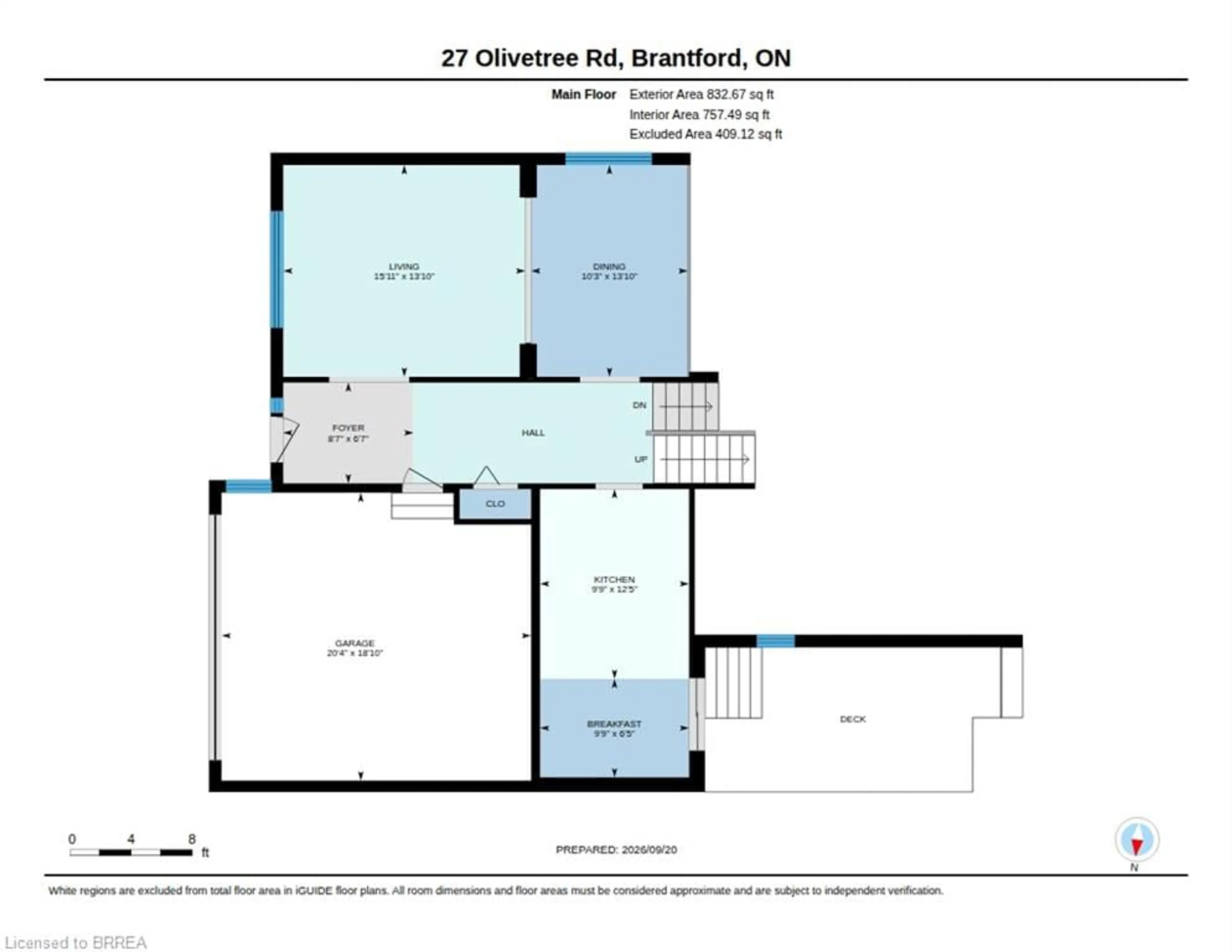Floor plan for 27 Olivetree Rd, Brantford Ontario N3R 5E9