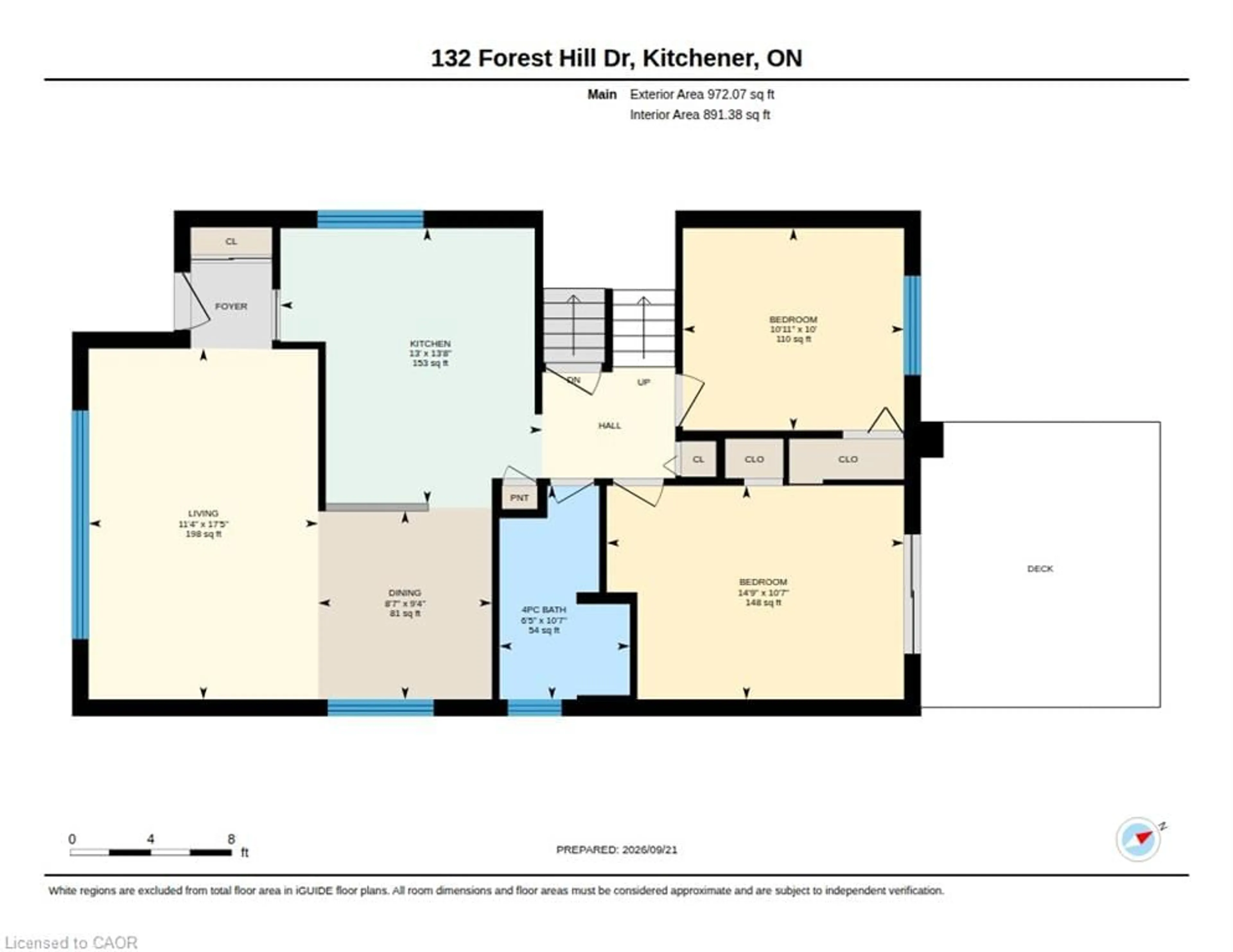 Floor plan for 132 Forest Hill Dr, Kitchener Ontario N2M 4G3